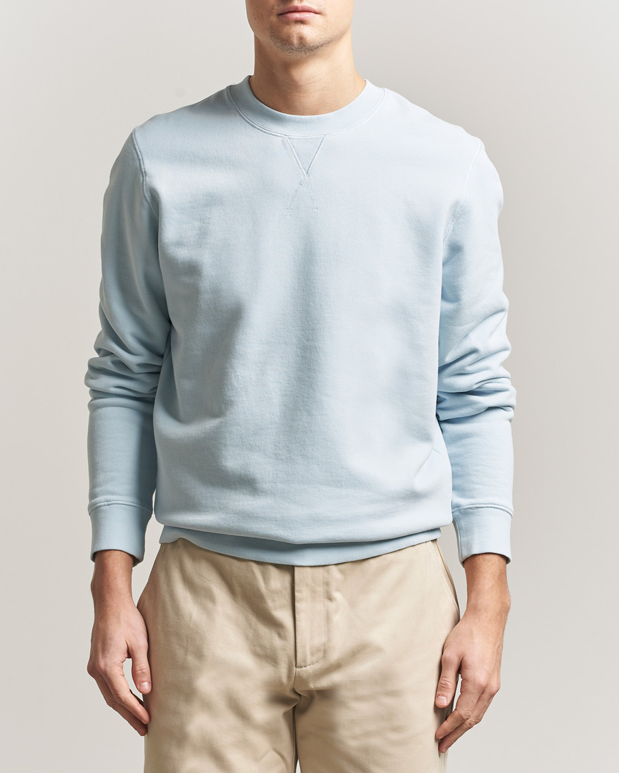Homme | Pulls Et Tricots | Sunspel | Loopback Sweatshirt Pastel Blue