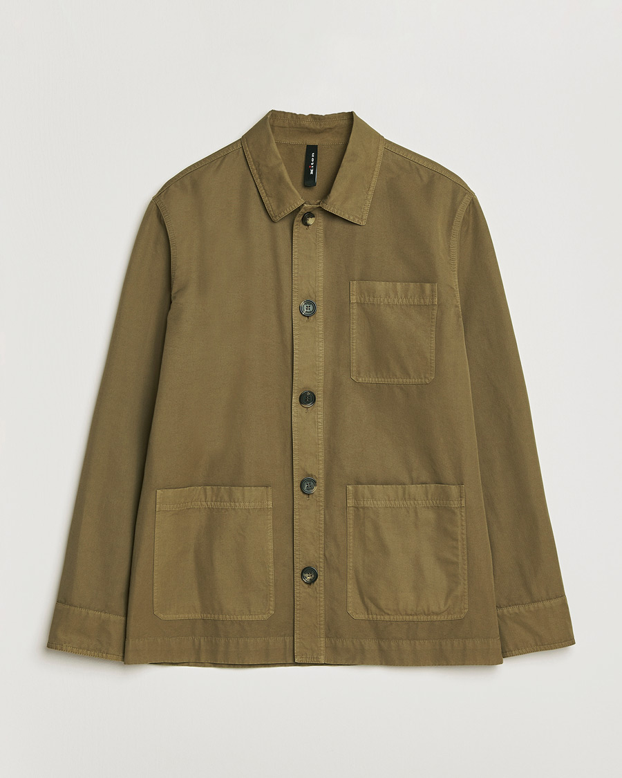 Homme | Manteaux Et Vestes | Kiton | Cotton Canvas Chore Jacket Military