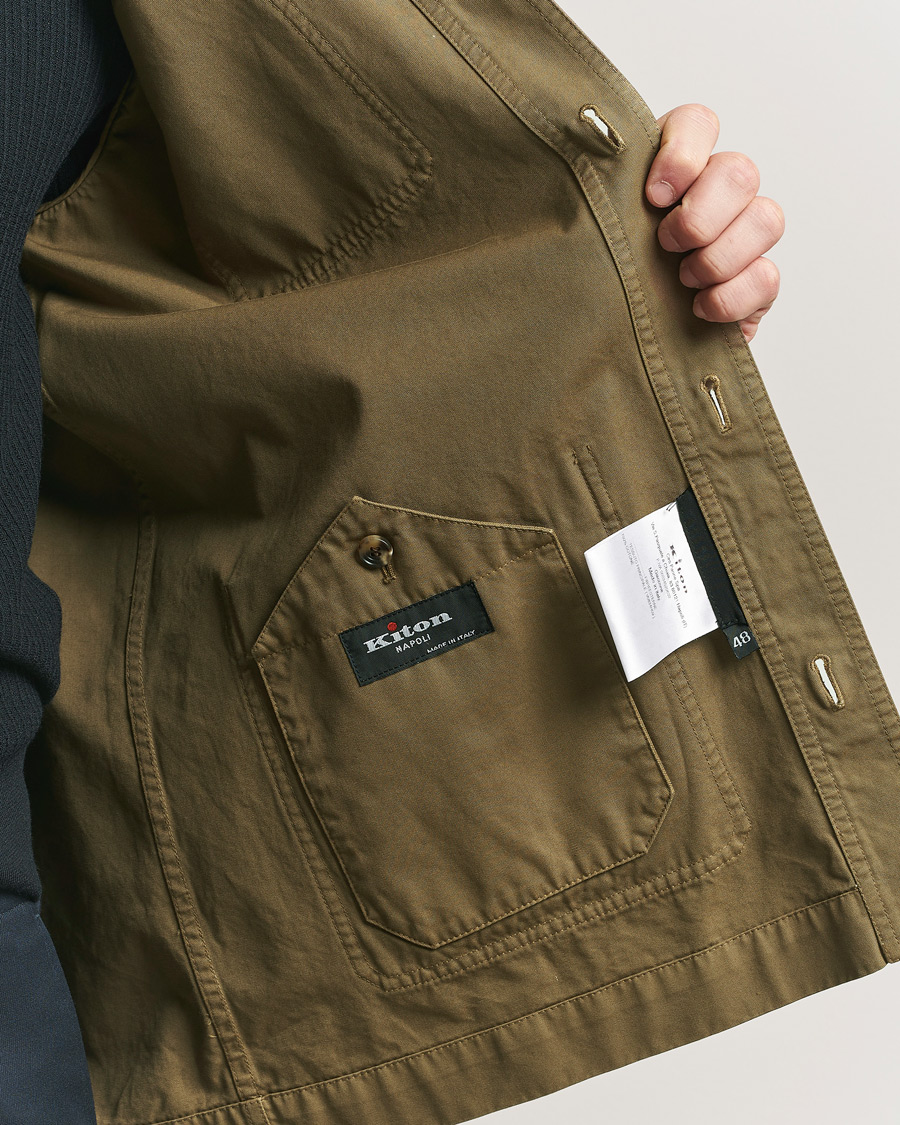 Homme | Manteaux Et Vestes | Kiton | Cotton Canvas Chore Jacket Military