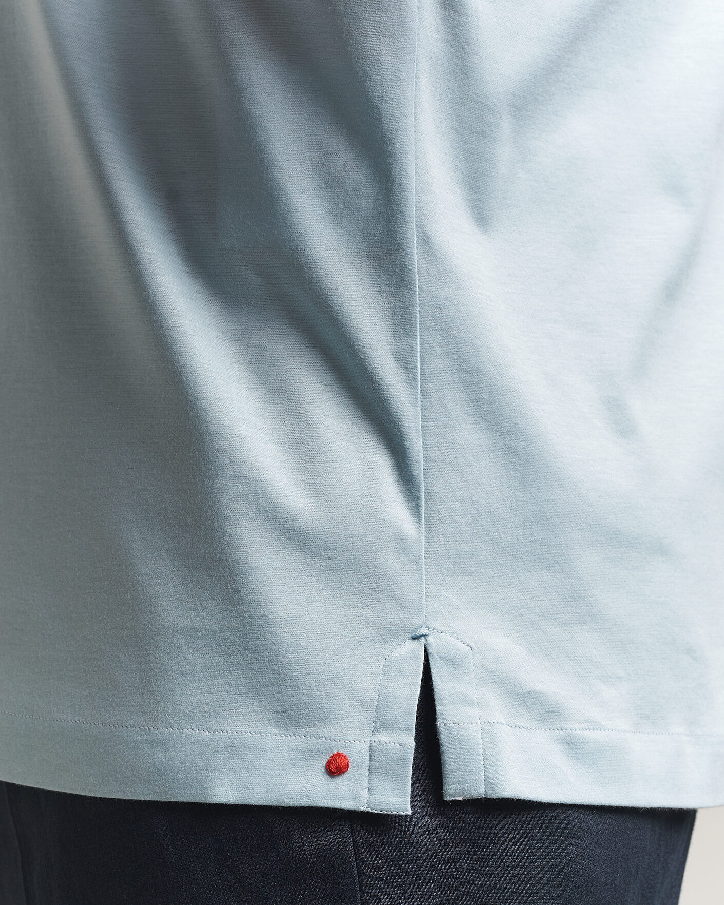 Homme | Polos | Kiton | Short Sleeve Jersey Polo Sky Blue