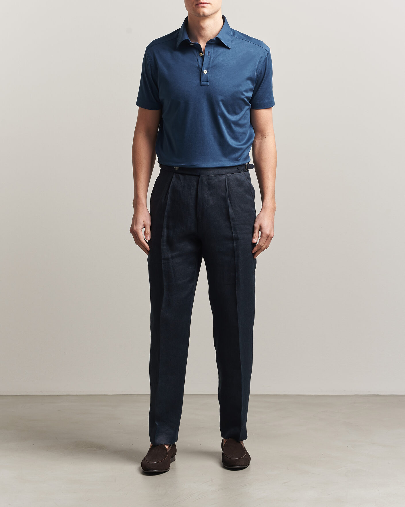 Homme | Polos | Kiton | Short Sleeve Jersey Polo Dark Blue