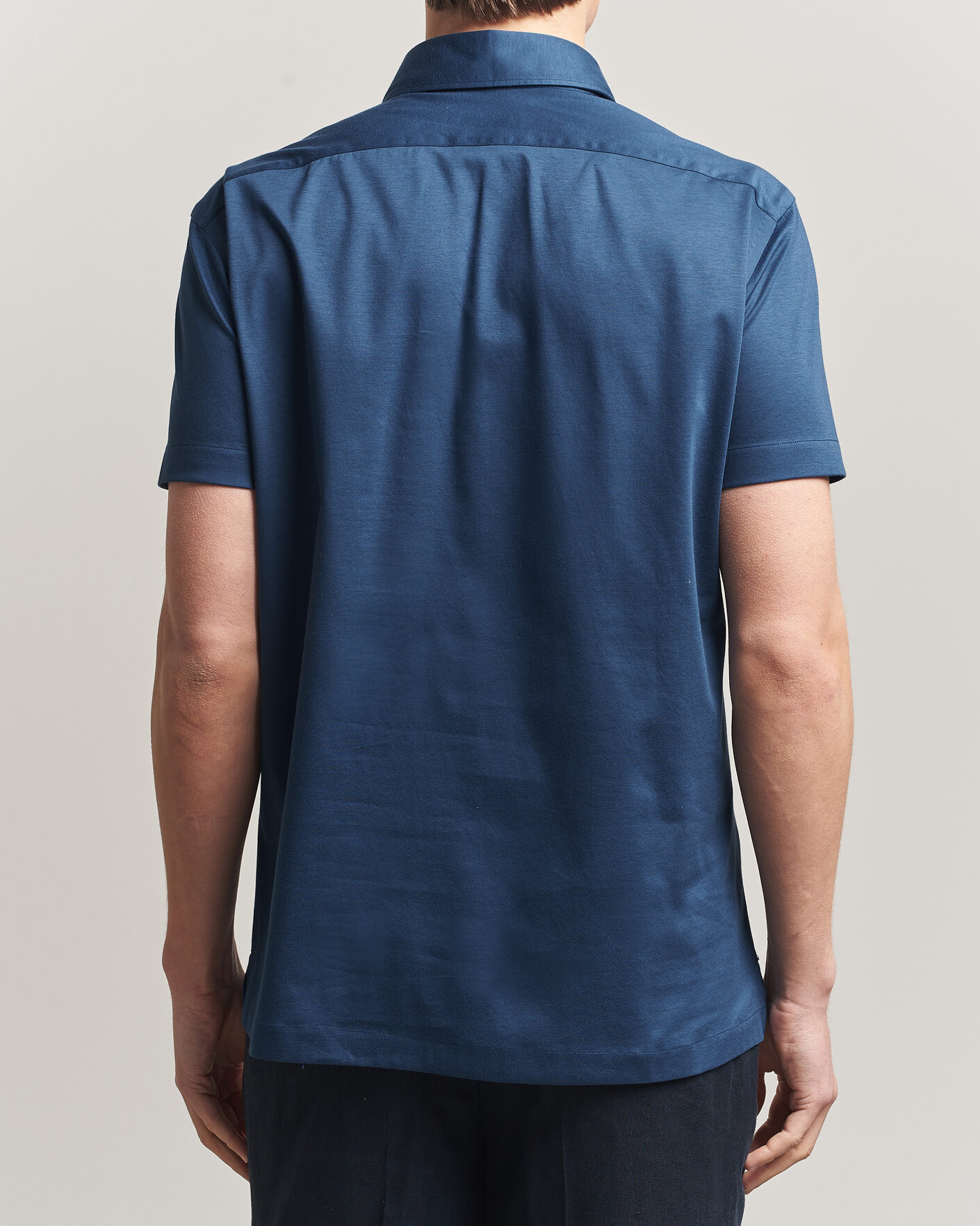 Homme | Polos | Kiton | Short Sleeve Jersey Polo Dark Blue