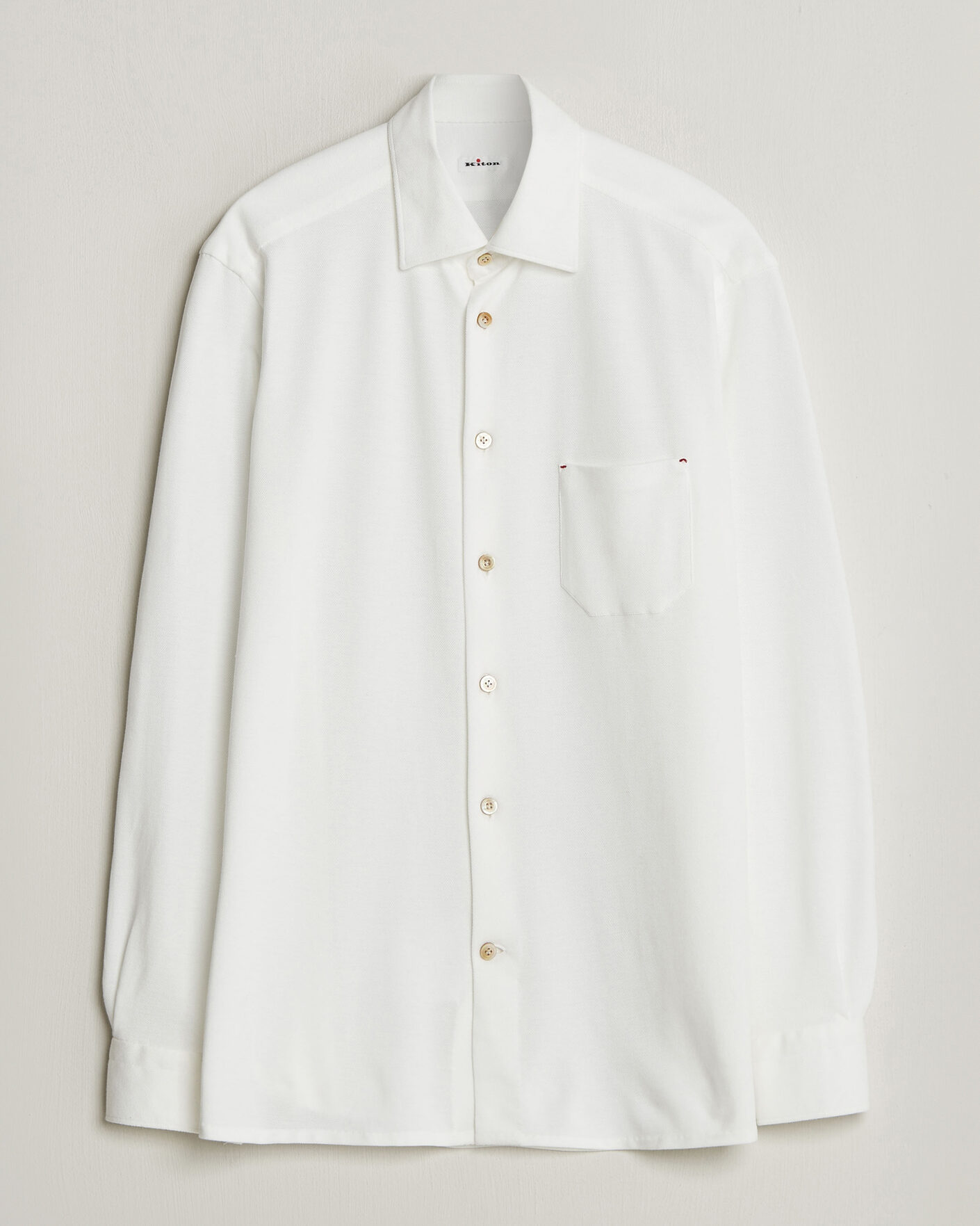 Homme | Chemises | Kiton | Jersey Piquet Shirt White