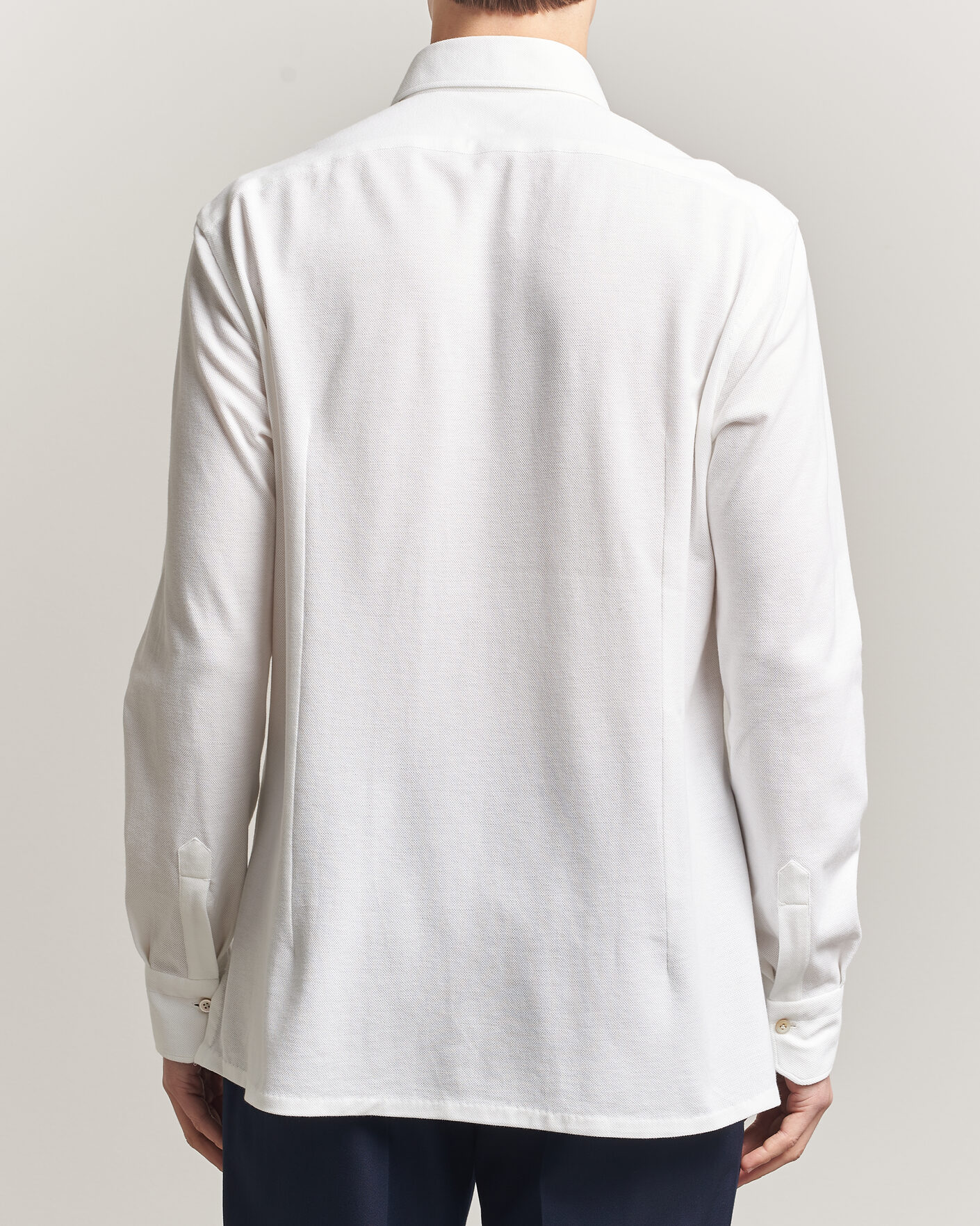 Homme | Chemises | Kiton | Jersey Piquet Shirt White