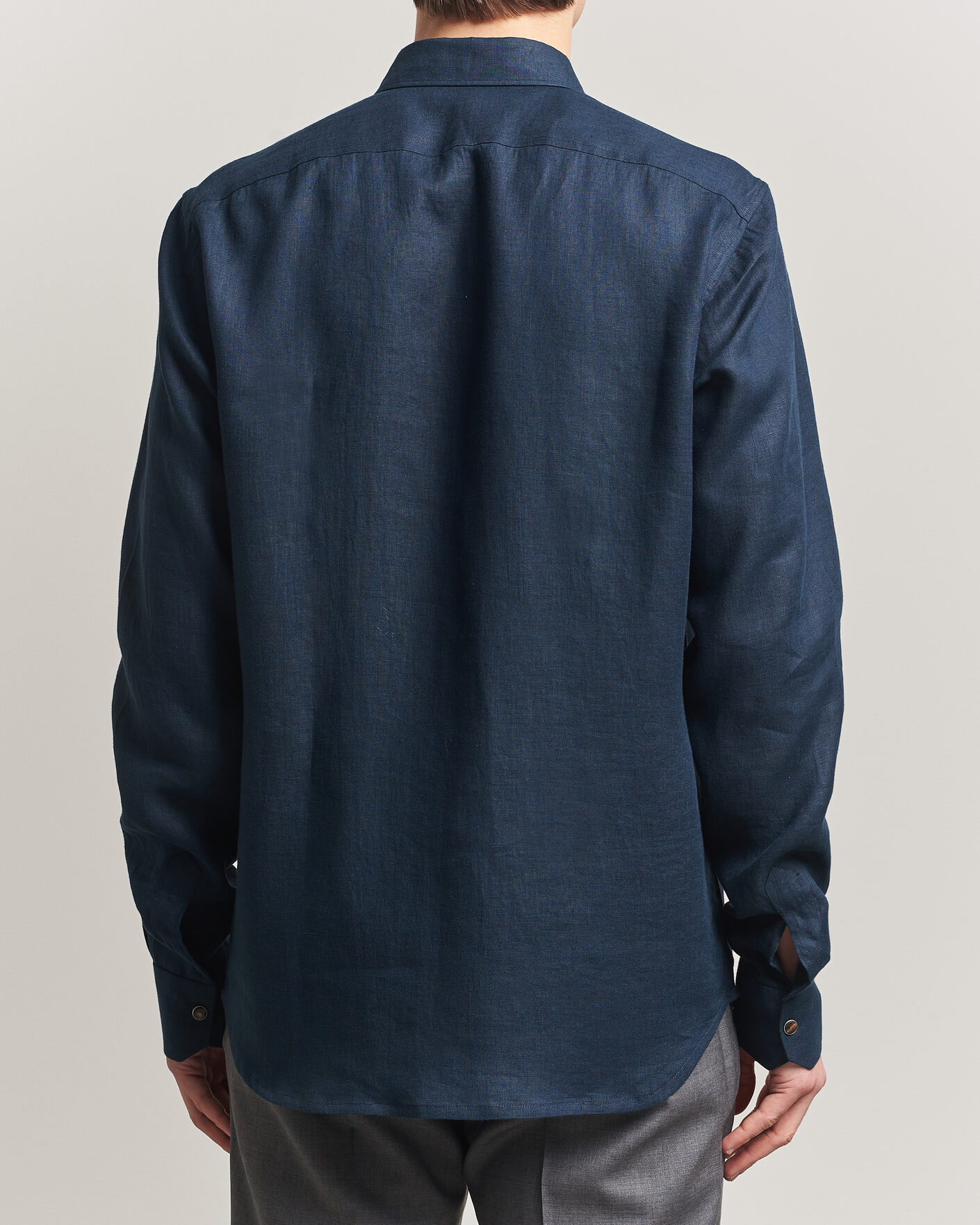 Homme | Chemises | Kiton | Linen Overshirt Navy