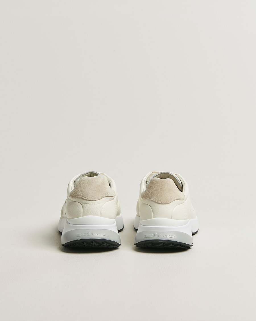 Homme | Baskets | Kiton | Deerskin Running Sneakers White