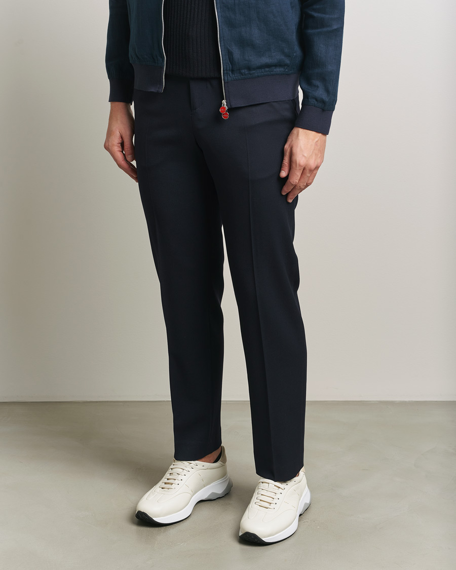 Homme | Baskets | Kiton | Deerskin Running Sneakers White