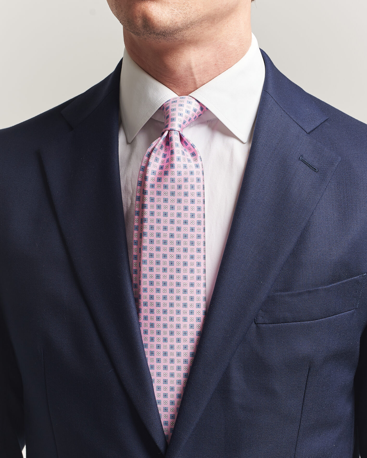 Homme | Cravates | Kiton | Printed Flower Silk Tie Pink