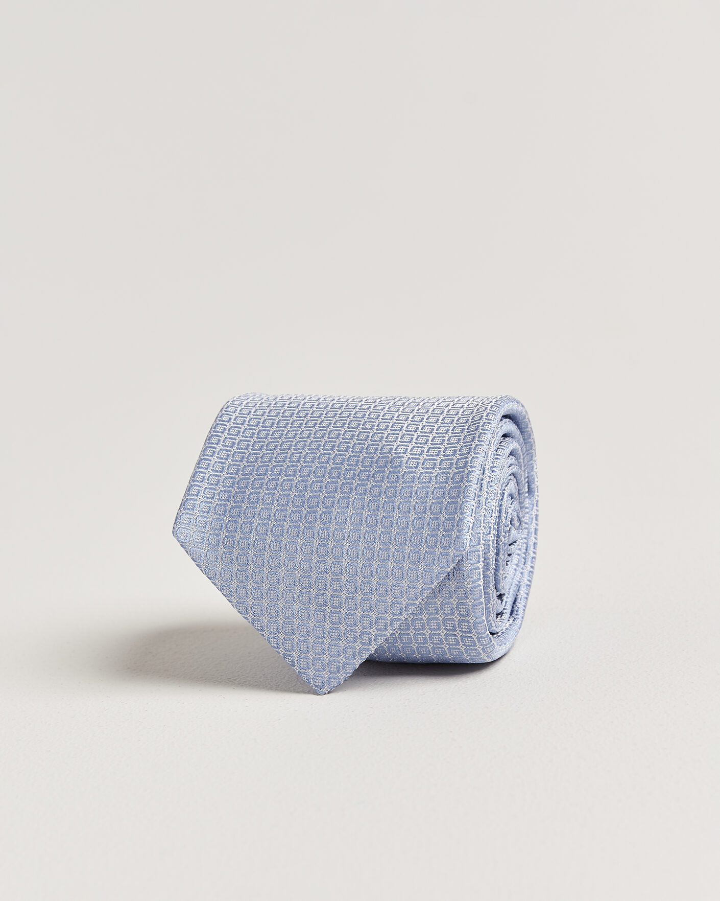Homme | Cravates | Kiton | Micro Structure Silk Tie Sky Blue