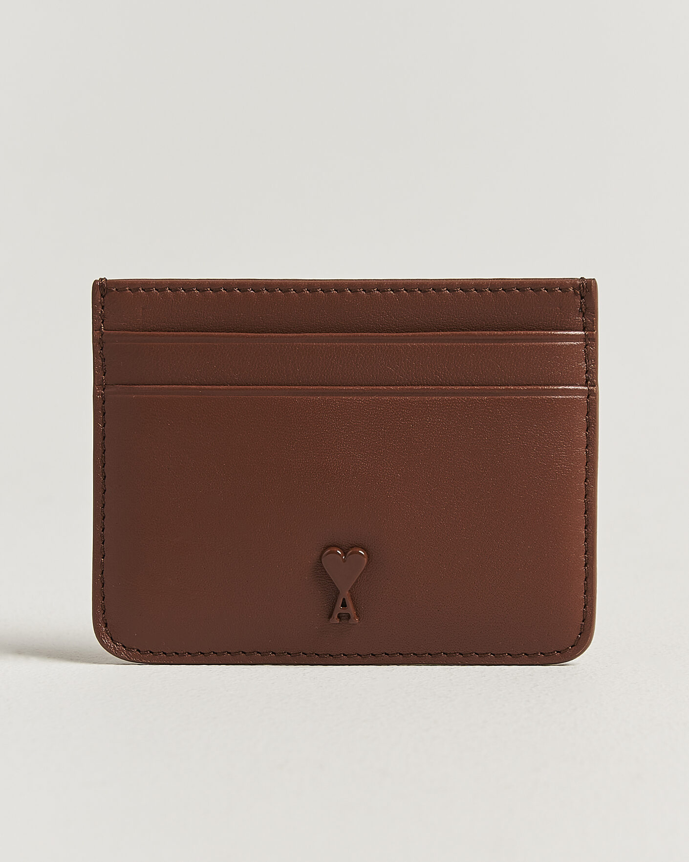 Homme | Portefeuilles | AMI | Tonal Heart Logo Card Holder Caramel