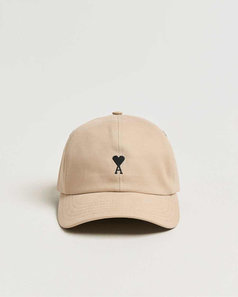 Homme | Bobs Et Casquettes | AMI | Black Heart Logo Cap Beige Taupe
