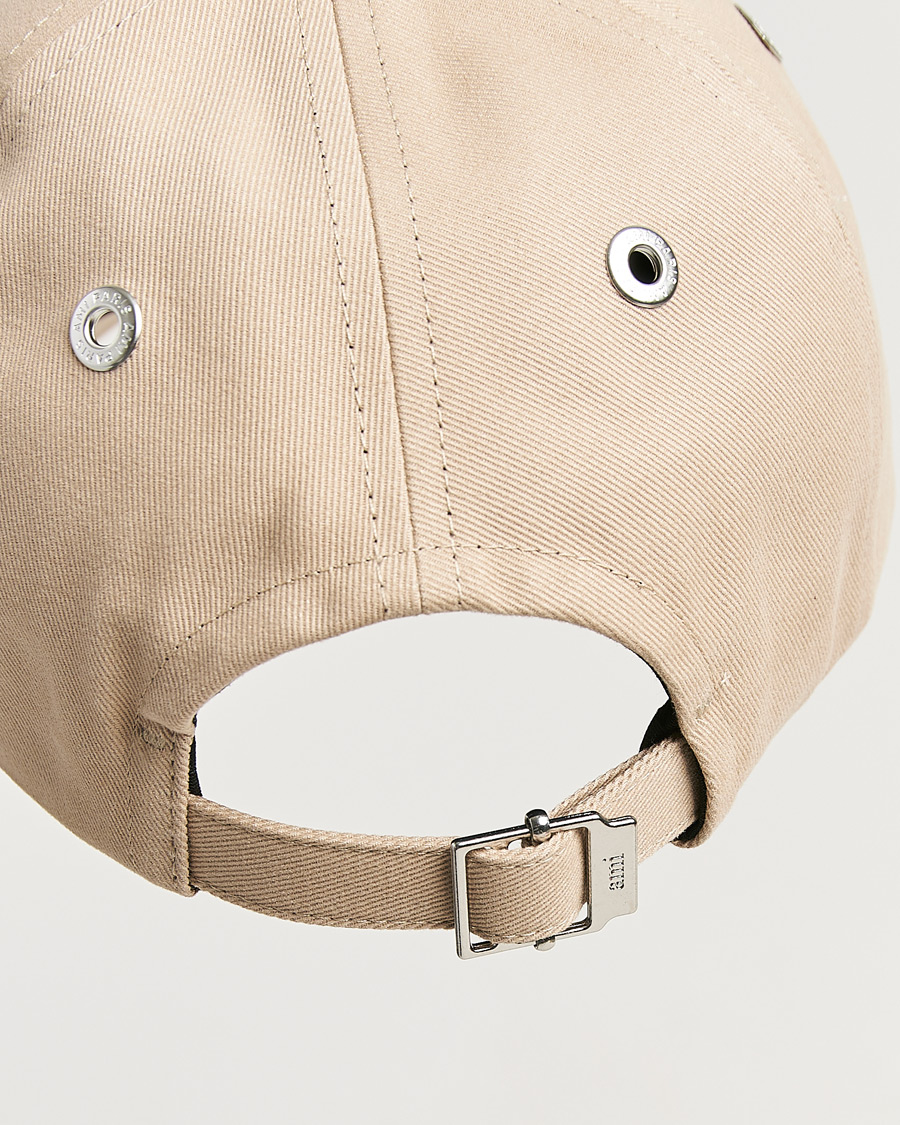 Homme | Bobs Et Casquettes | AMI | Black Heart Logo Cap Beige Taupe