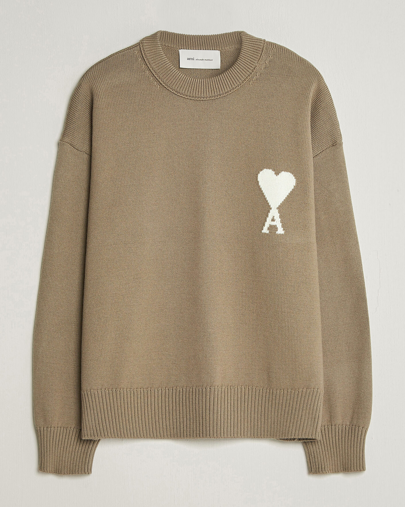 Homme | Pulls Et Tricots | AMI | Big Heart Wool Sweater Beige