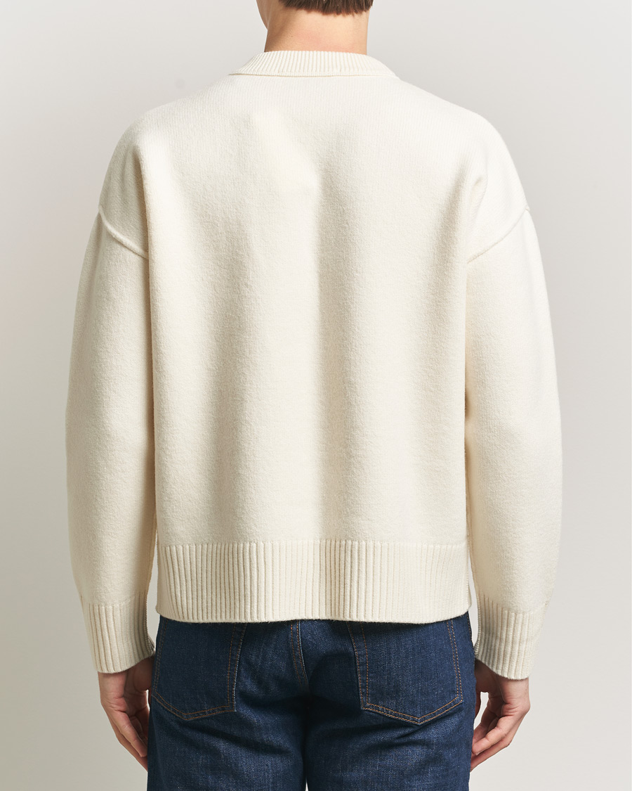 Homme | Pulls Et Tricots | AMI | Big Heart Wool Sweater Ecru