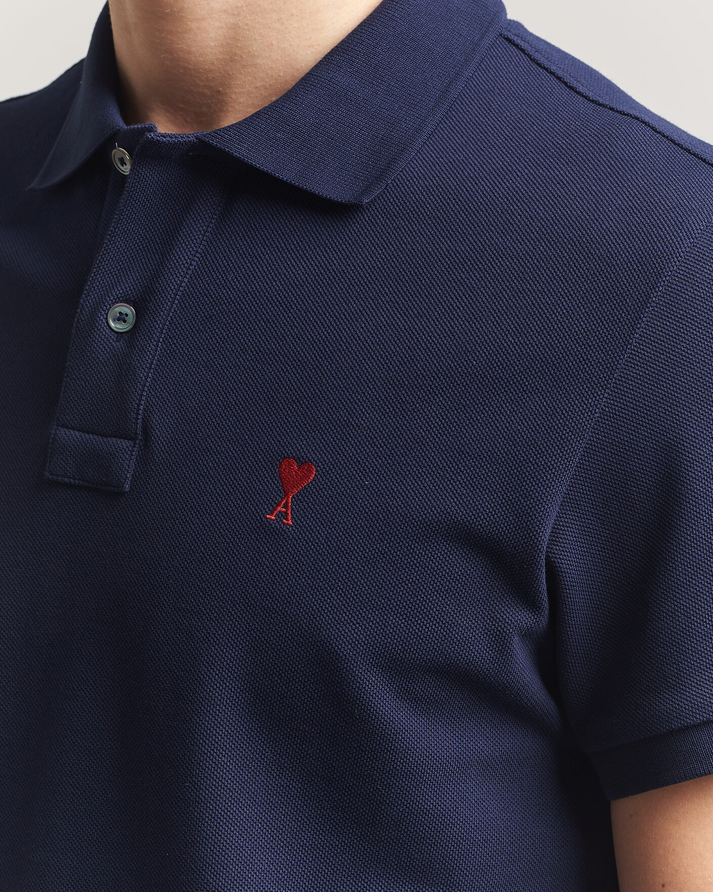 Homme | Polos | AMI | Heart Logo Polo Navy