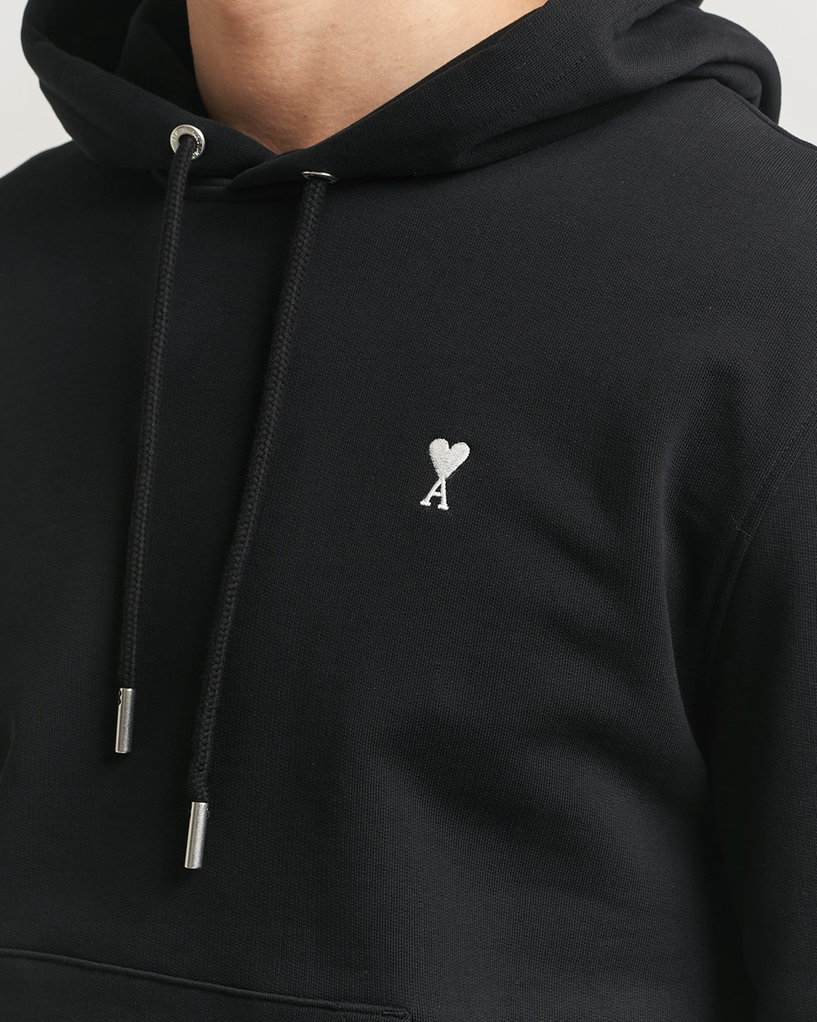 Homme | Pulls Et Tricots | AMI | Contrast Heart Logo Hoodie Black