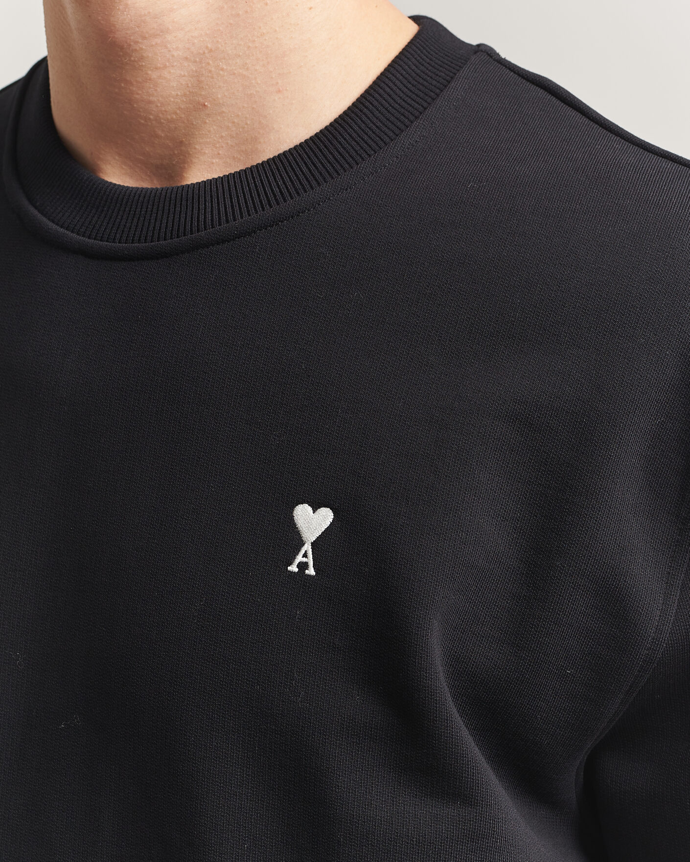 Homme | Pulls Et Tricots | AMI | Contrast Heart Logo Sweatshirt Black
