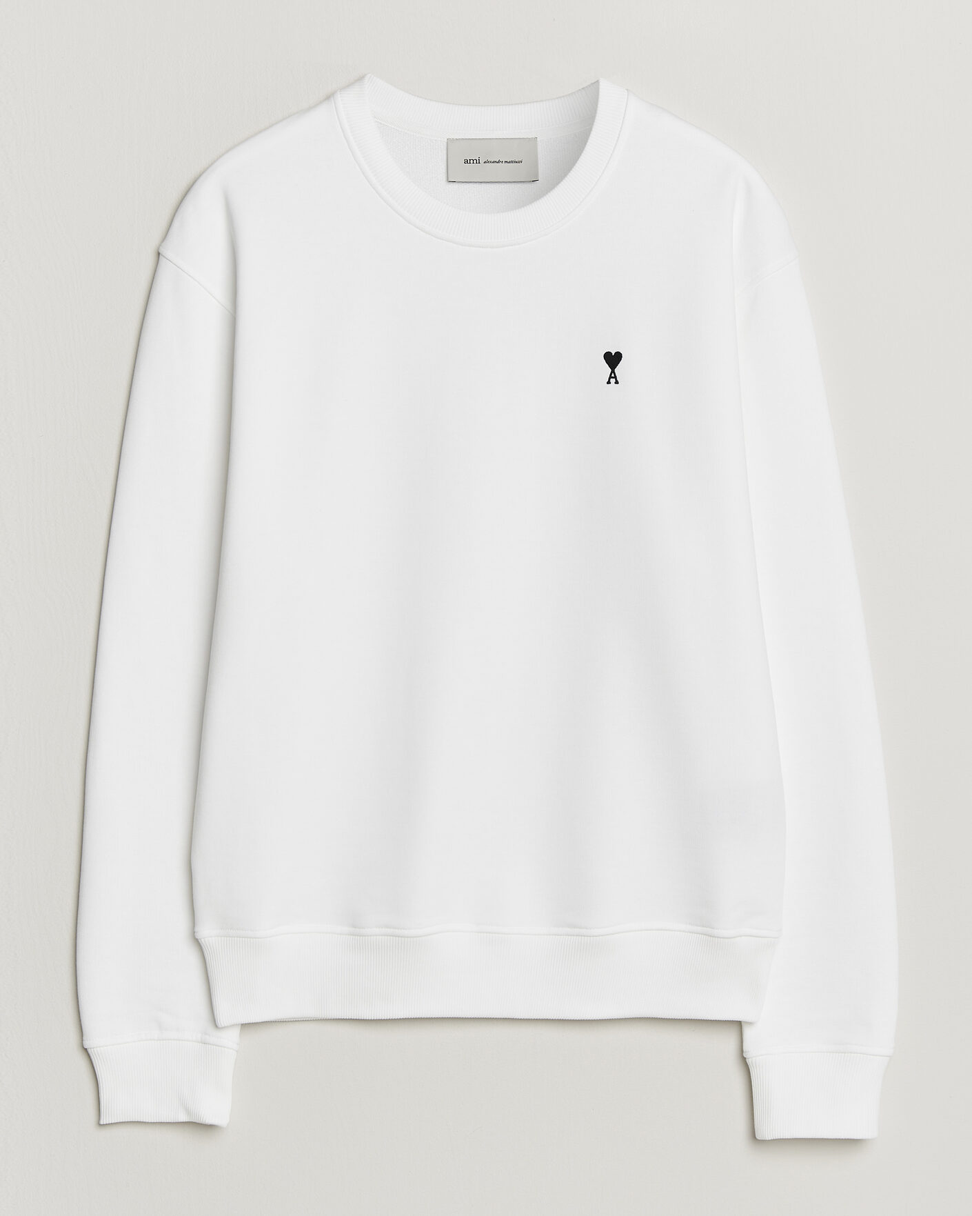 Homme | Pulls Et Tricots | AMI | Contrast Heart Logo Sweatshirt White