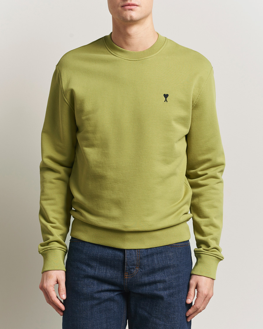 Homme | Pulls Et Tricots | AMI | Contrast Heart Logo Sweatshirt Matcha