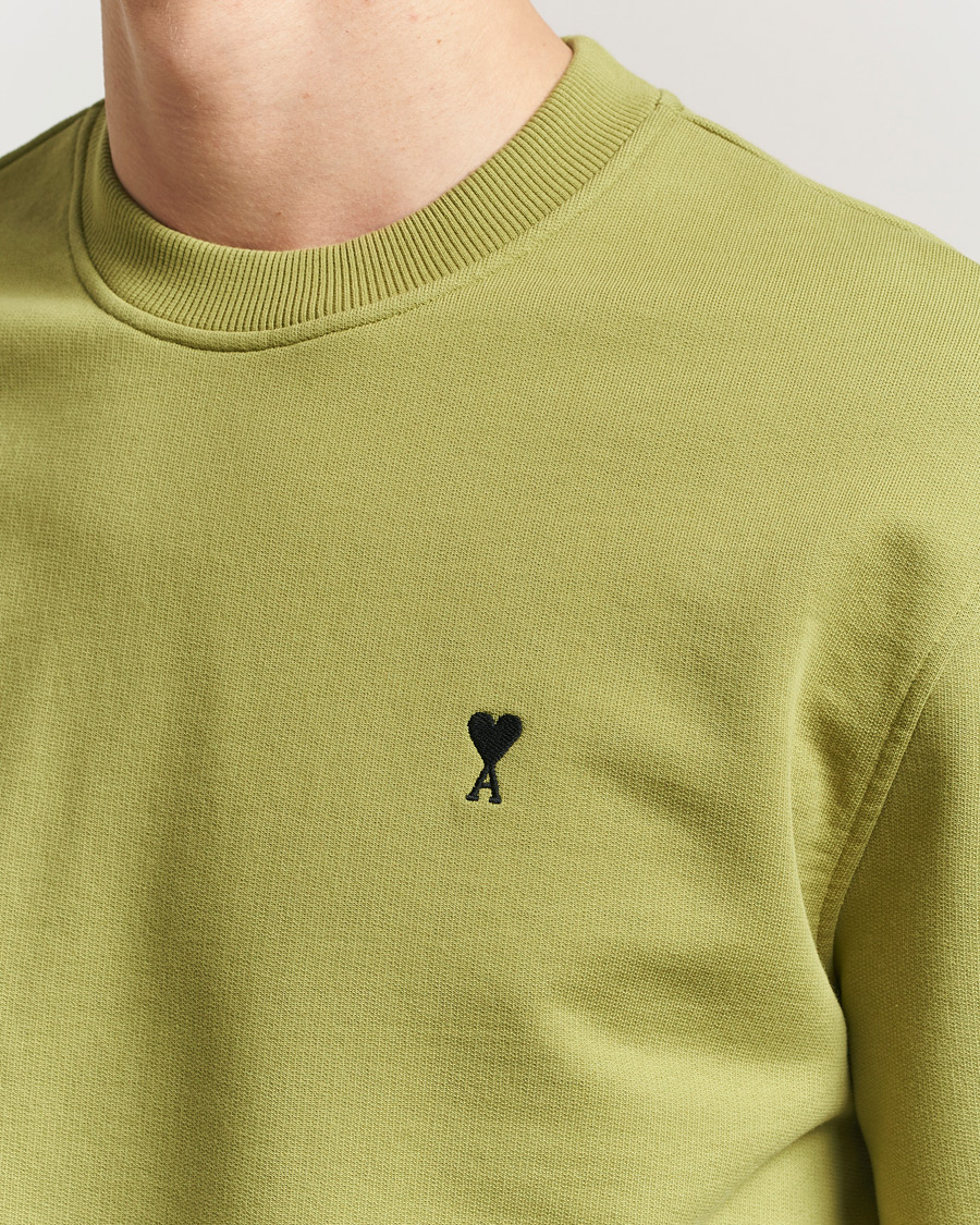 Homme | Pulls Et Tricots | AMI | Contrast Heart Logo Sweatshirt Matcha