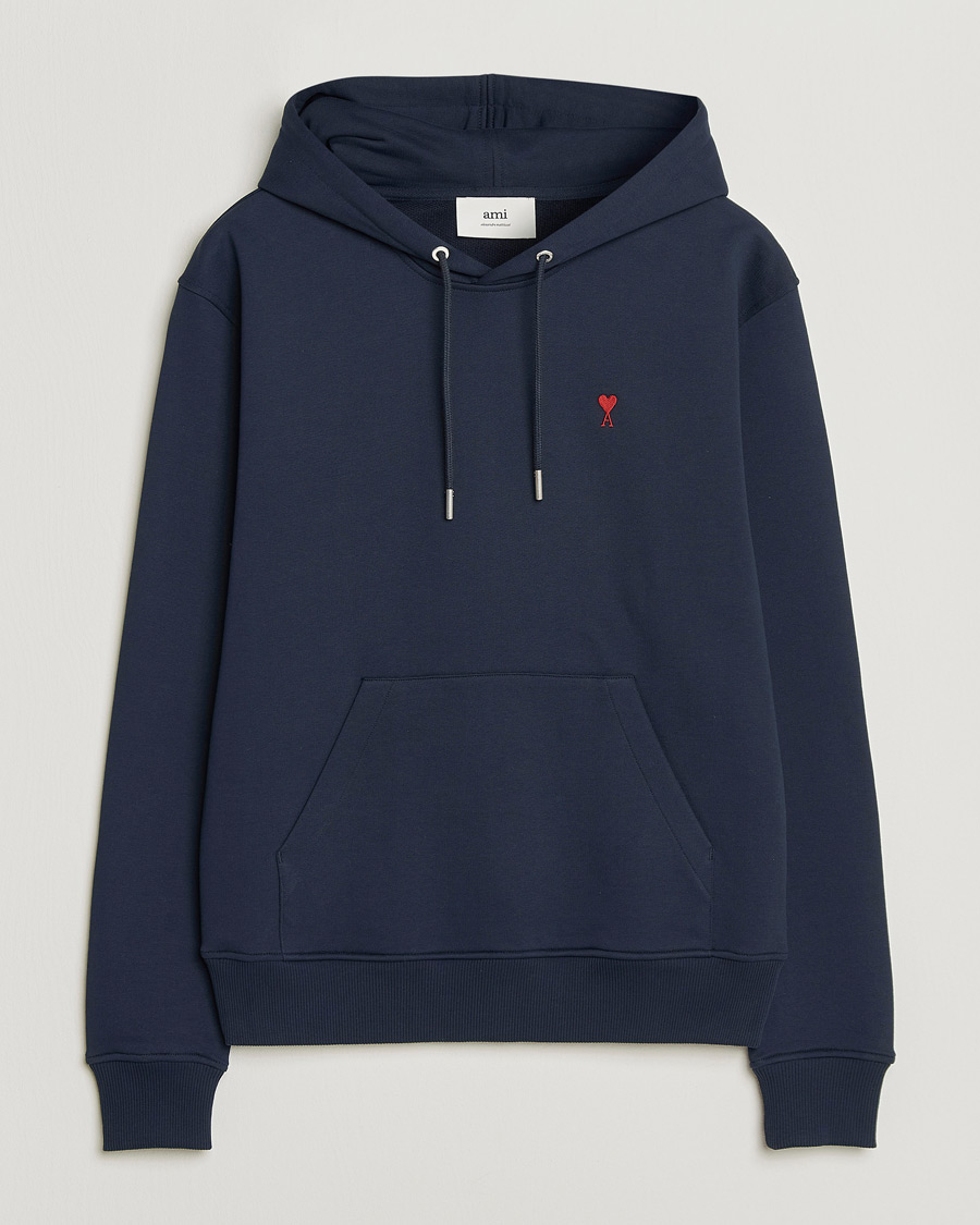 Homme | Pulls Et Tricots | AMI | Heart Logo Hoodie Navy