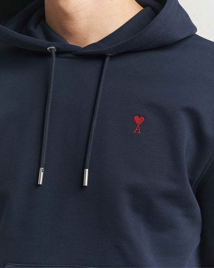 Homme | Pulls Et Tricots | AMI | Heart Logo Hoodie Navy