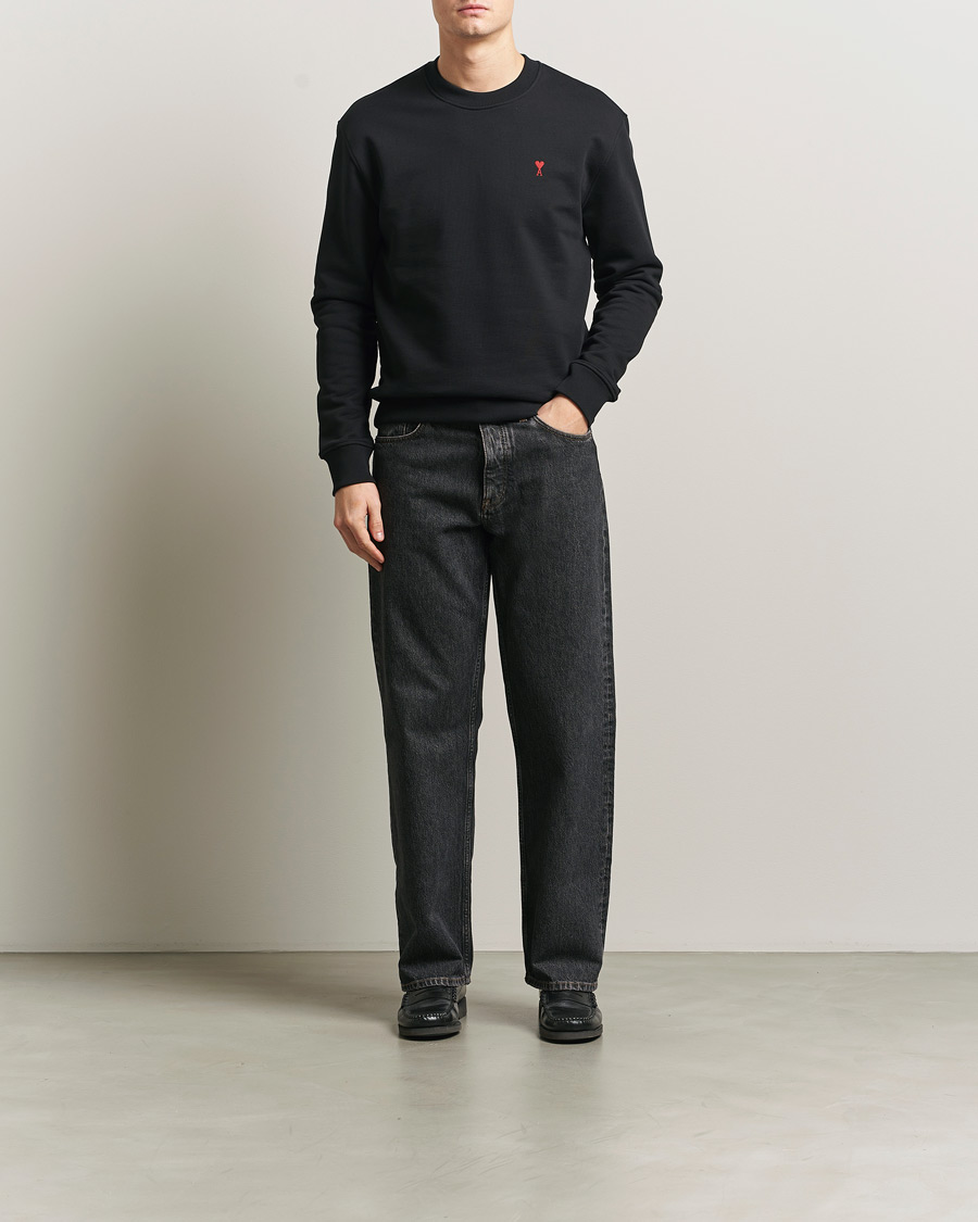 Homme | Pulls Et Tricots | AMI | Heart Logo Sweatshirt Black