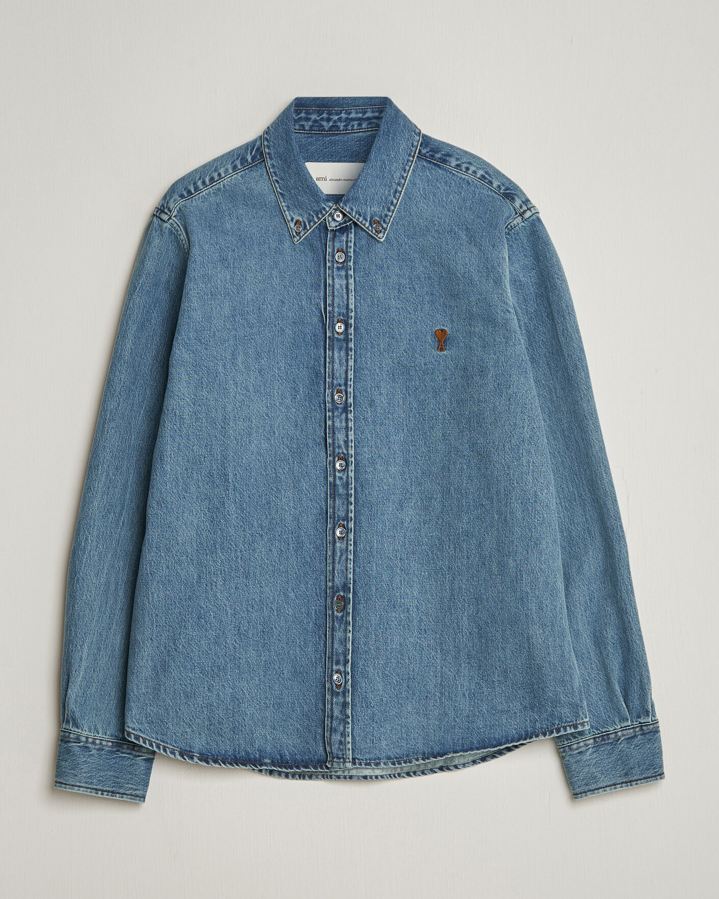 Homme | Chemises | AMI | Denim Overshirt Used Blue