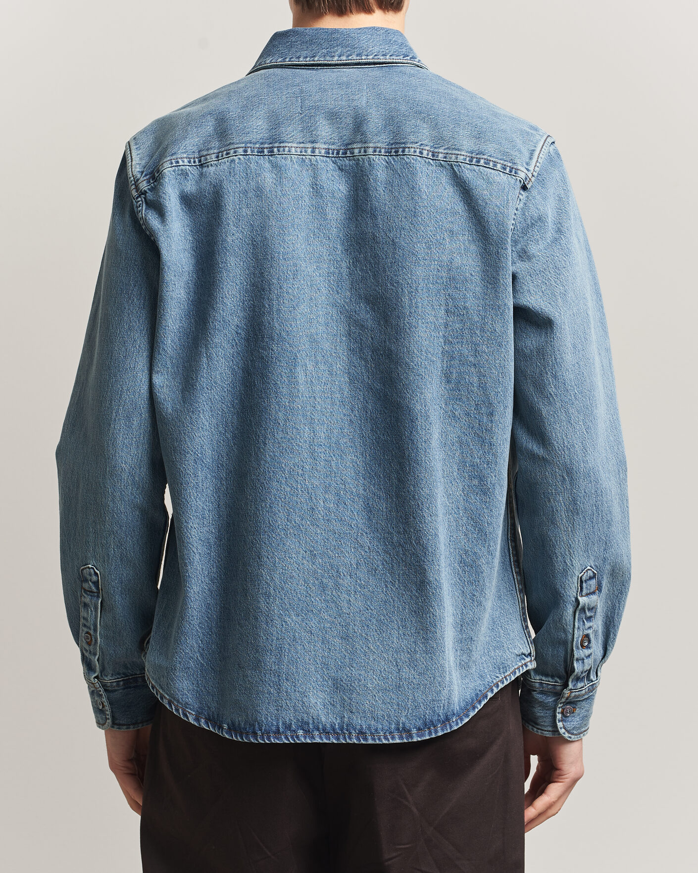 Homme | Chemises | AMI | Denim Overshirt Used Blue