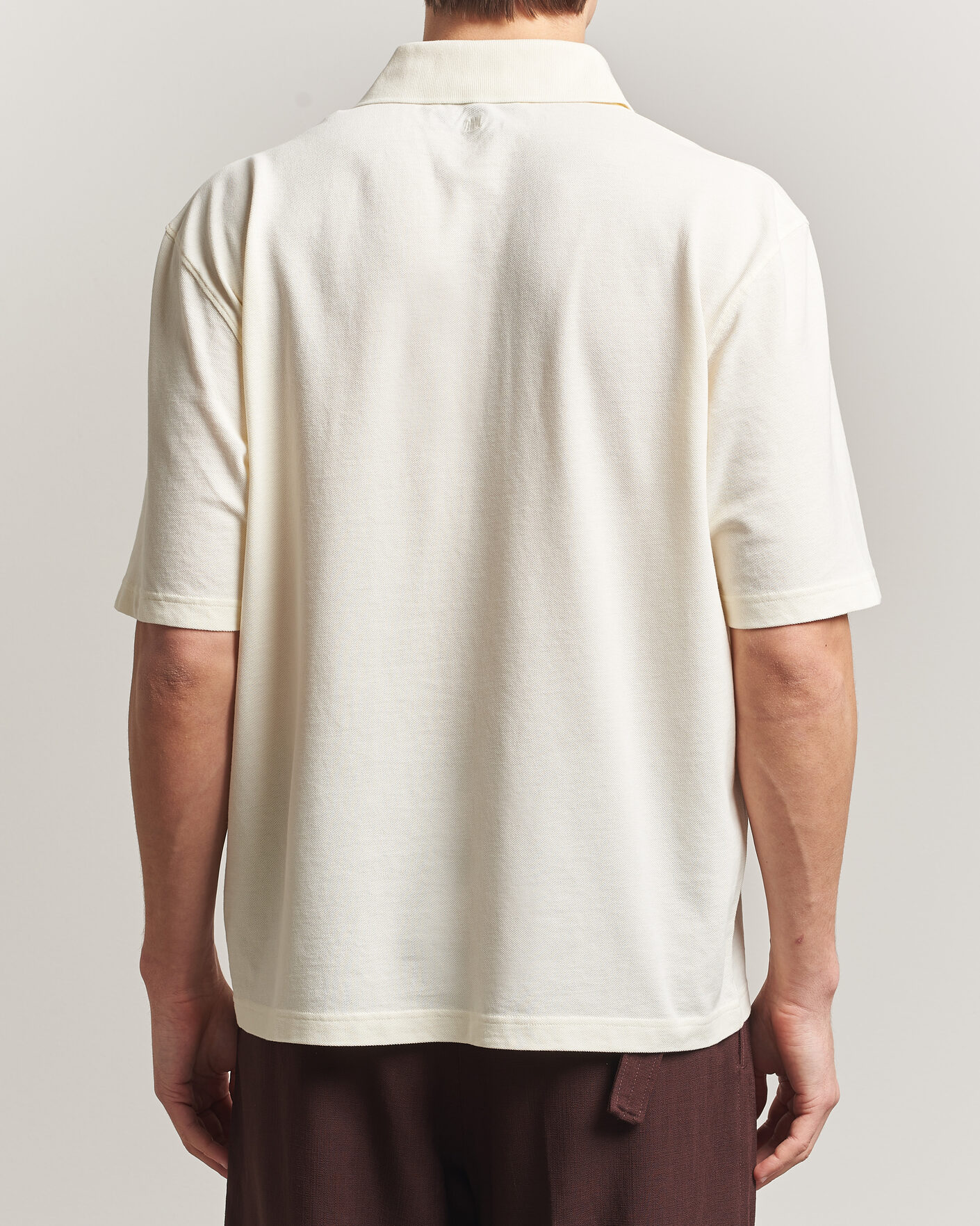 Homme | Polos | AMI | Knitted Heart Logo Polo Creme