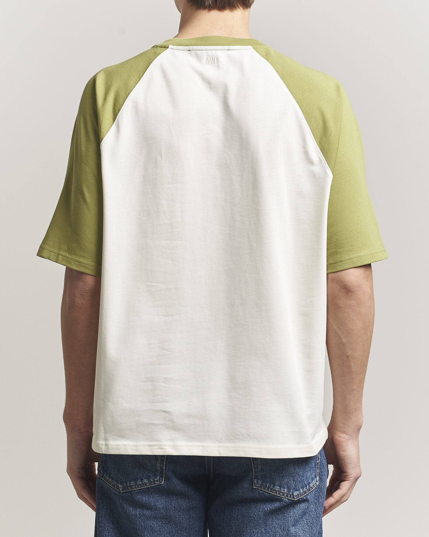 Homme | T-shirts | AMI | Knitted Heart Logo T-Shirt Creme/Matcha