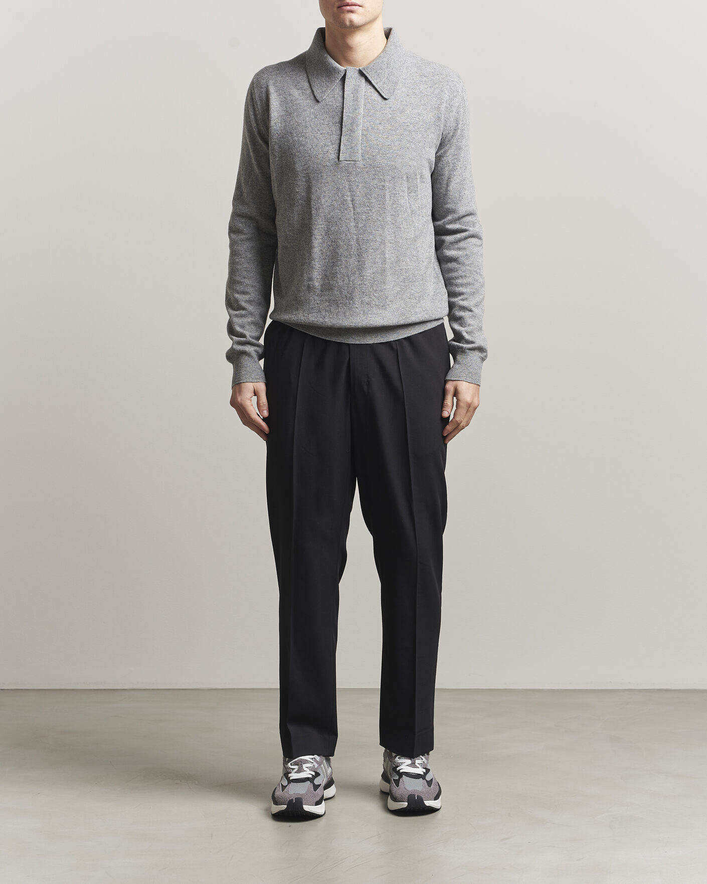 Homme | Pantalons | AMI | Wool Drawstring Trousers Black