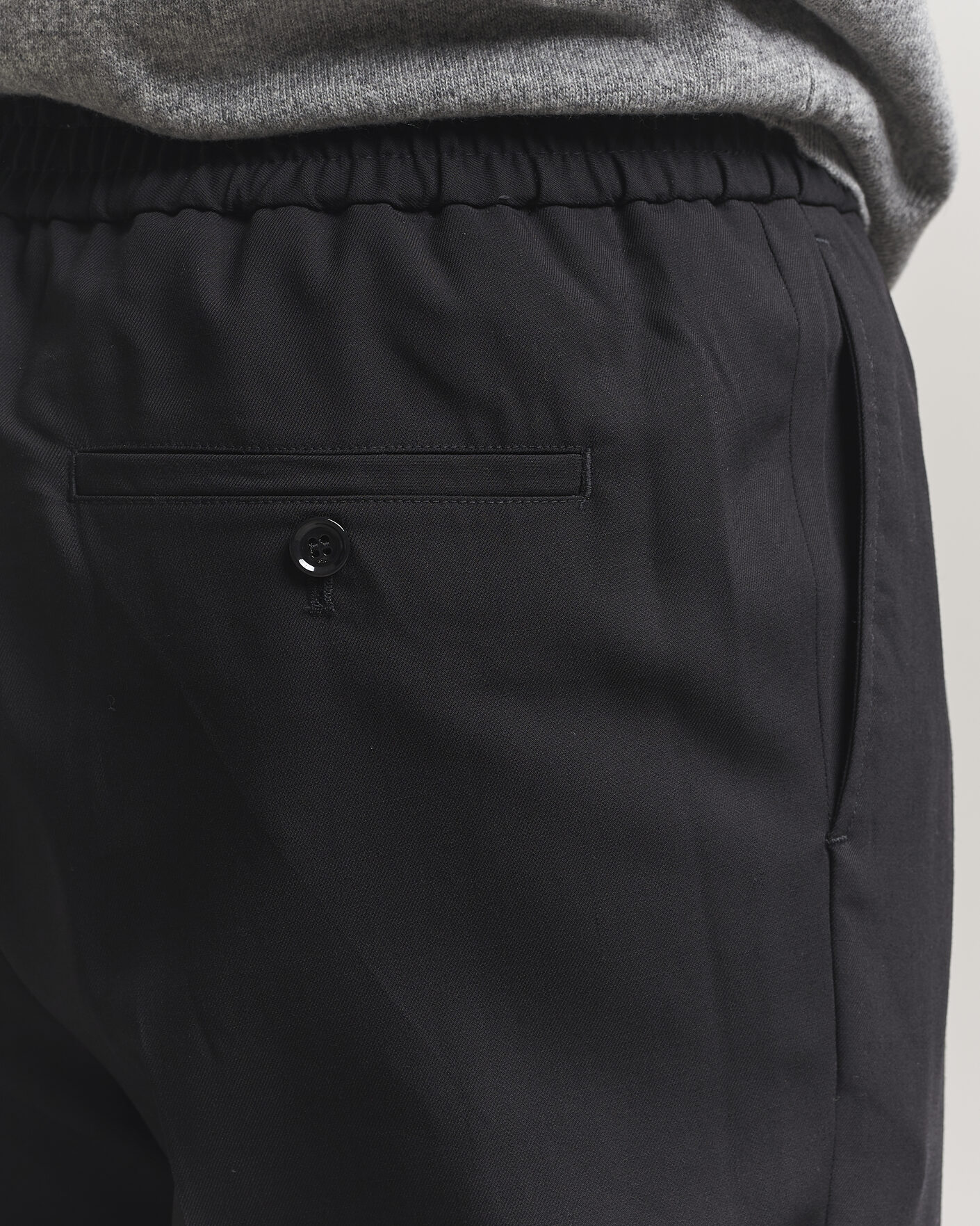 Homme | Pantalons | AMI | Wool Drawstring Trousers Black