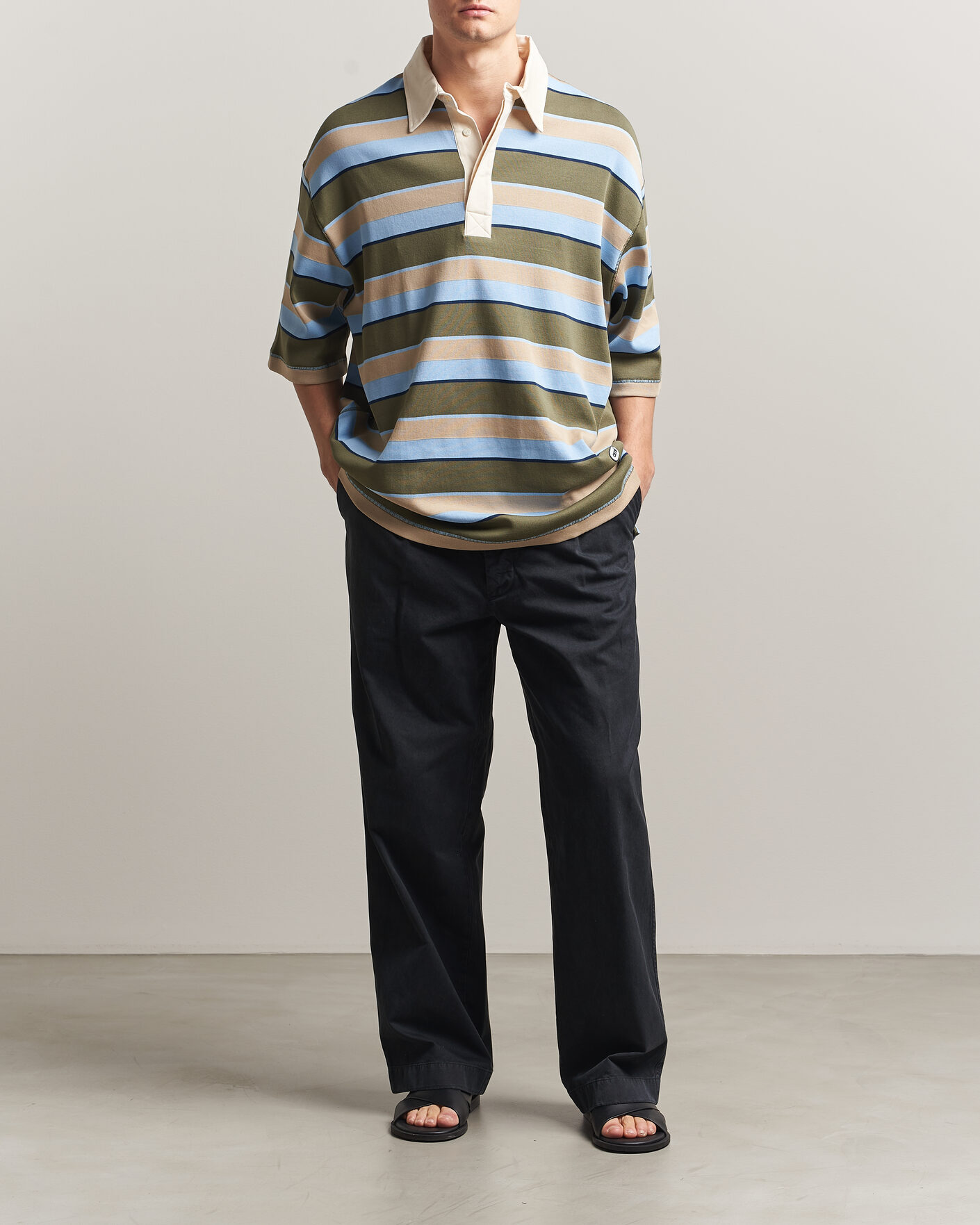 Homme | Polos | AMI | Oversize Fit Striped Polo Multi