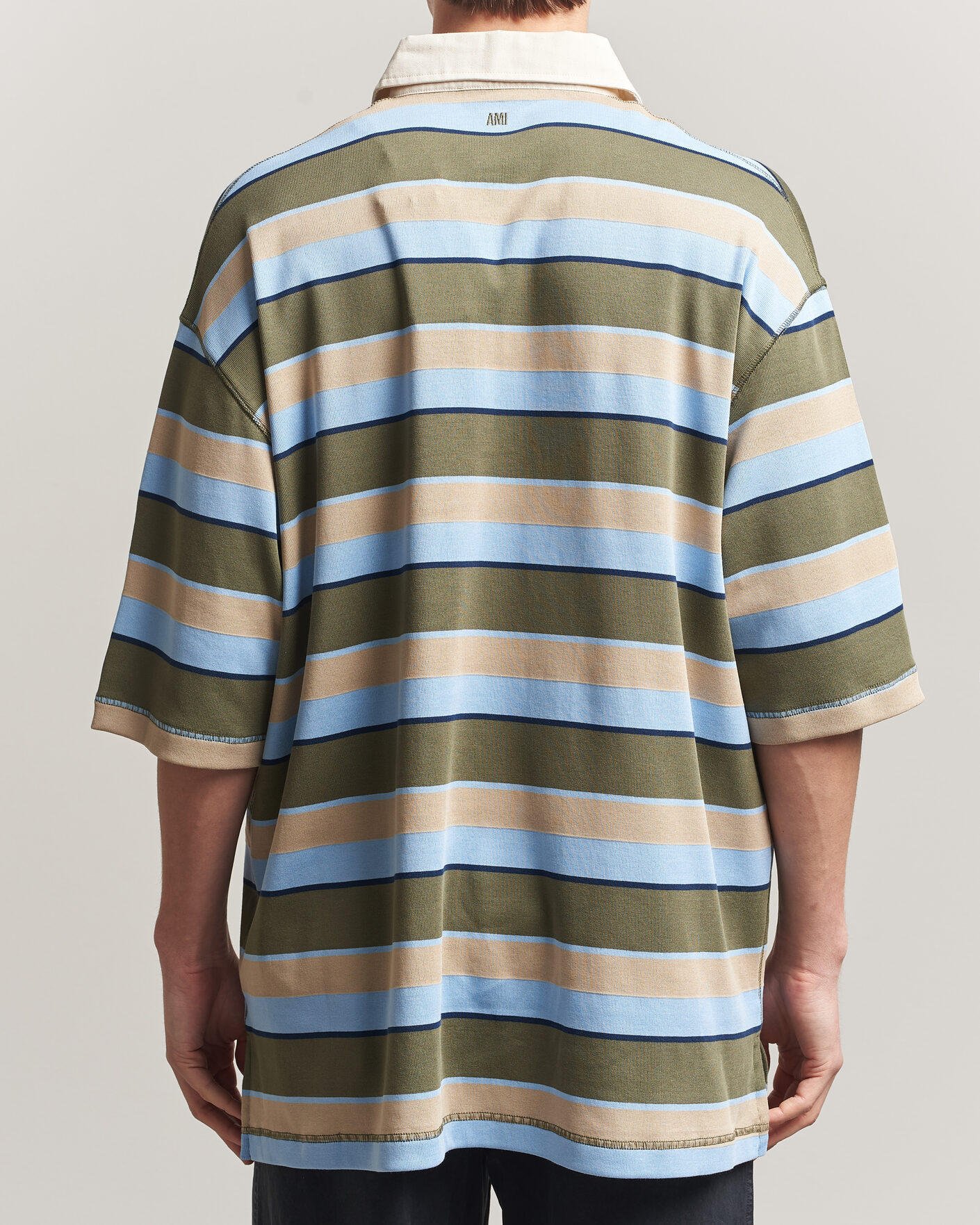 Homme | Polos | AMI | Oversize Fit Striped Polo Multi