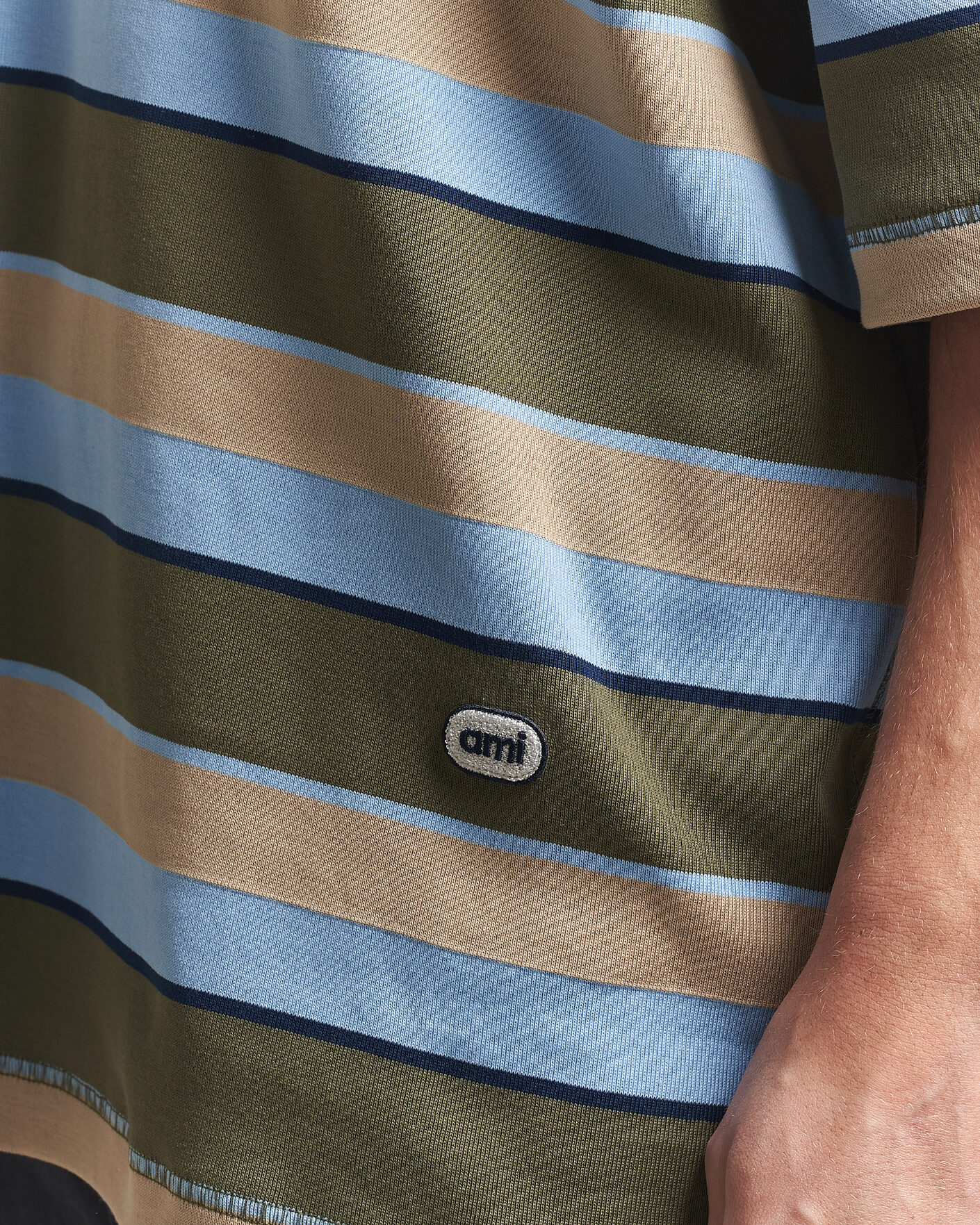 Homme | Polos | AMI | Oversize Fit Striped Polo Multi