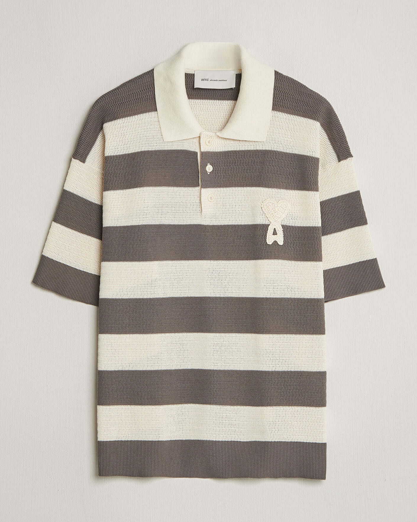 Homme | Polos | AMI | Striped Polo White/Grey
