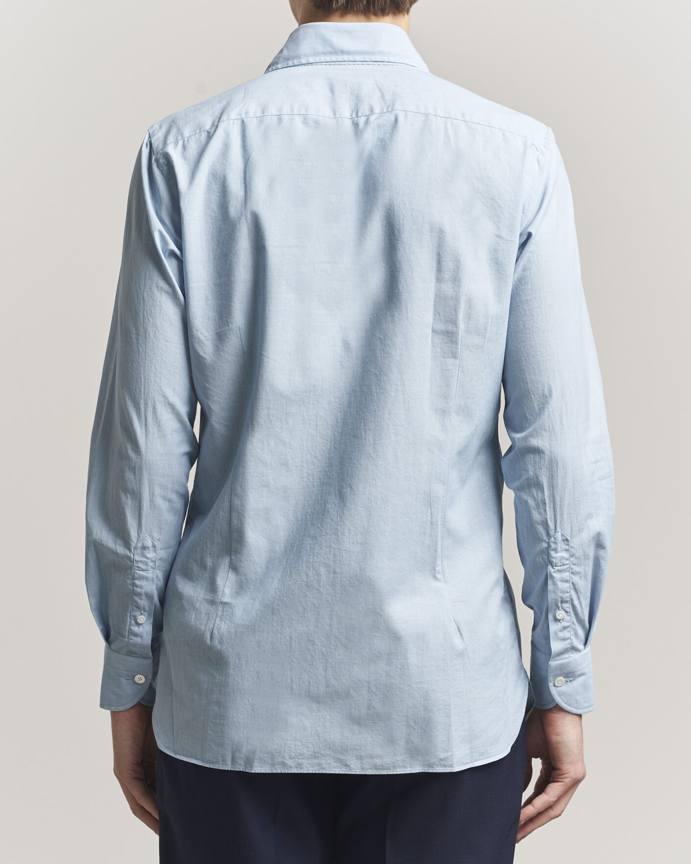 Homme | Chemises | 100Hands | Light Cotton Voile Denim Shirt Blue