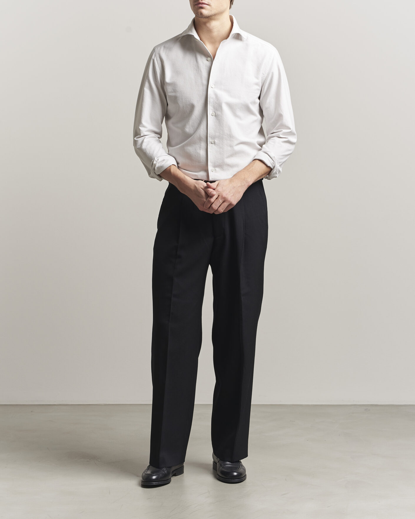 Homme | Chemises | 100Hands | Washed Oxford Shirt Grey