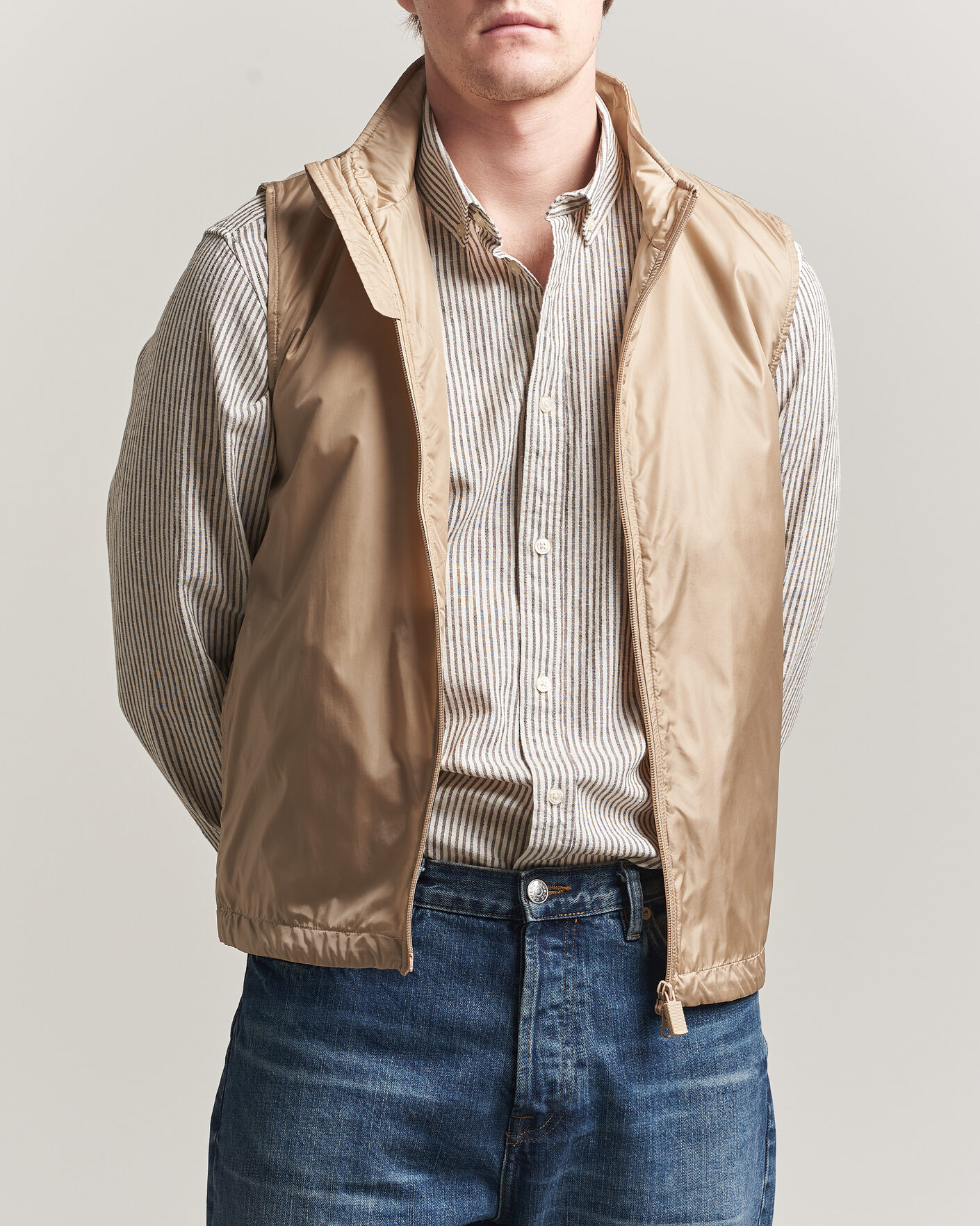 Homme | Gilets | Aspesi | Vernes Nylon Gilet Beige