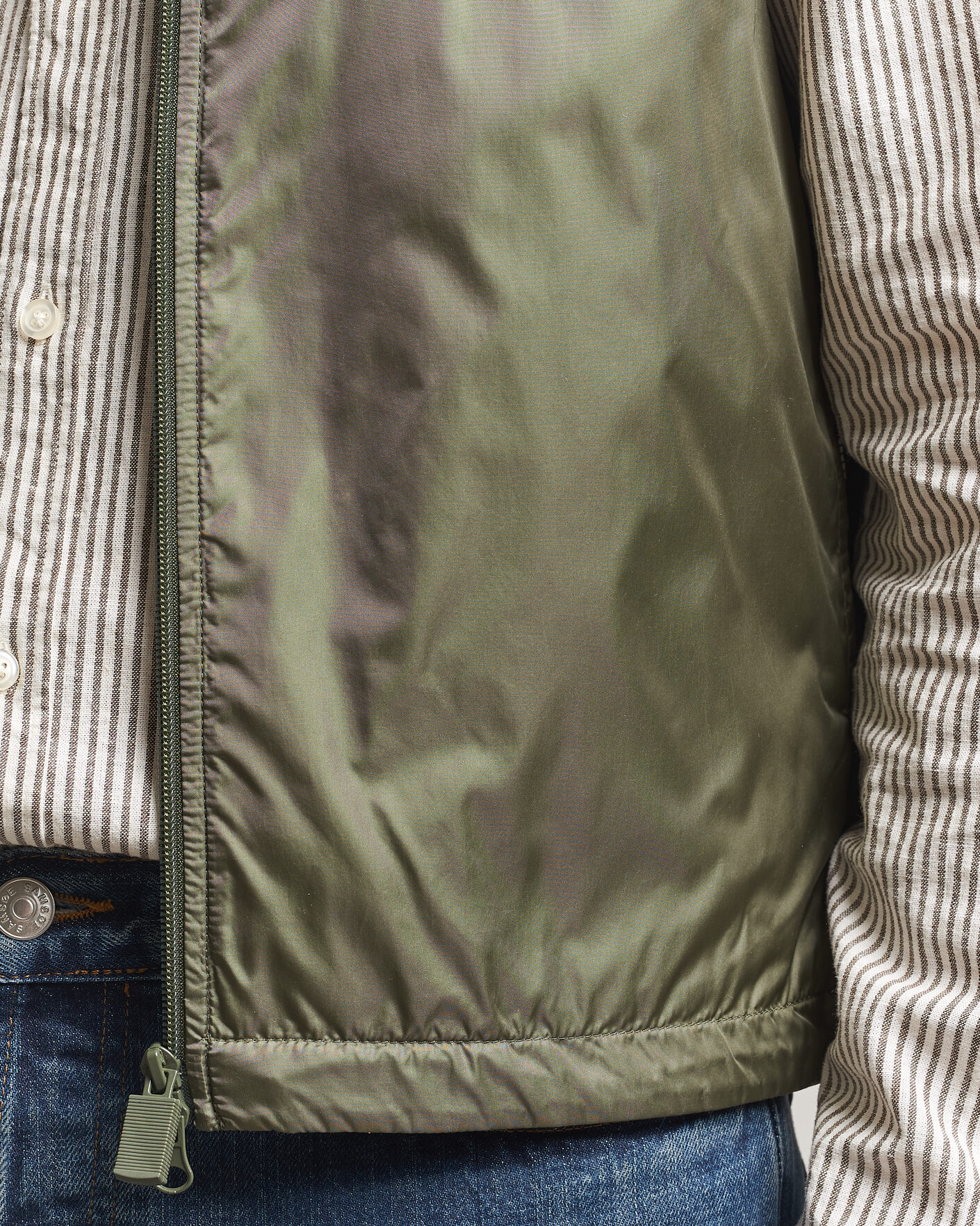Homme | Gilets | Aspesi | Vernes Nylon Gilet Olive
