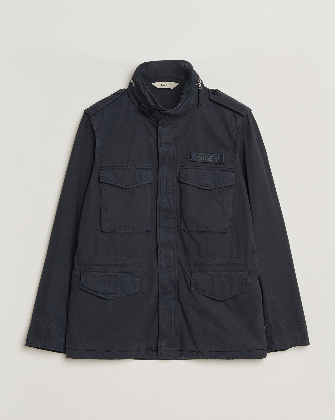 Homme | Manteaux Et Vestes | Aspesi | Washed Cotton Field Jacket Navy
