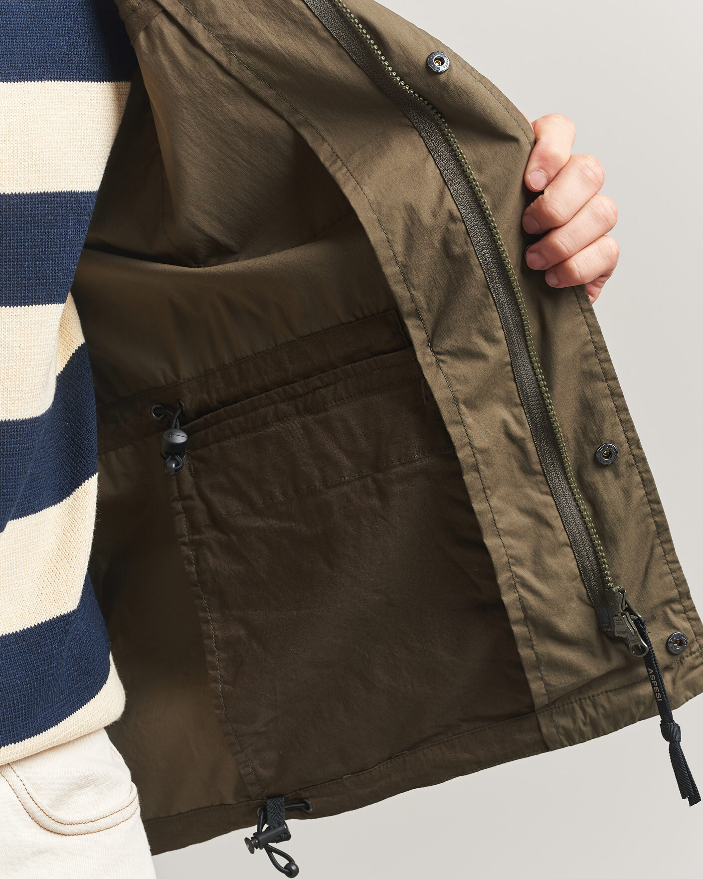 Homme | Manteaux Et Vestes | Aspesi | Lightweight Cotton Field Jacket Military