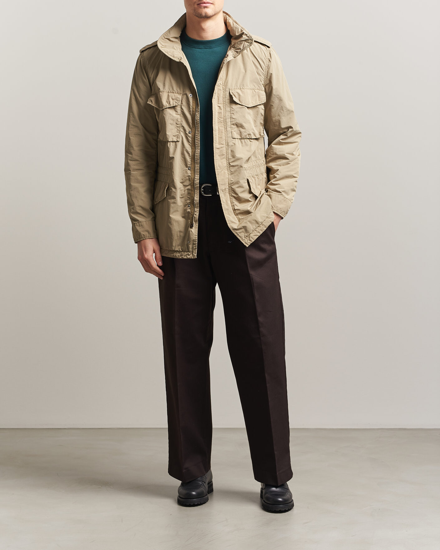 Homme | Manteaux Et Vestes | Aspesi | Garment Dyed Field Jacket Sand