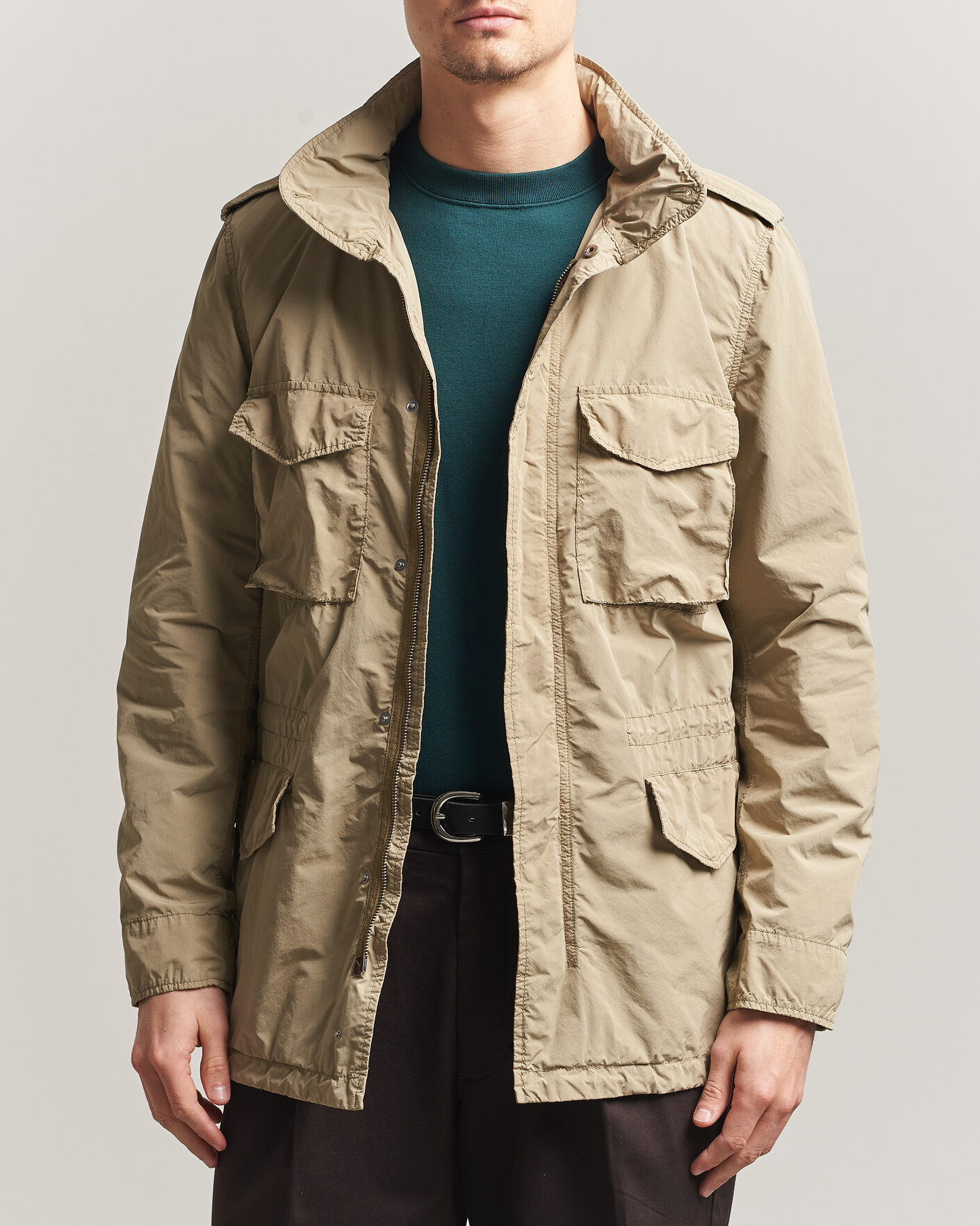 Homme | Manteaux Et Vestes | Aspesi | Garment Dyed Field Jacket Sand