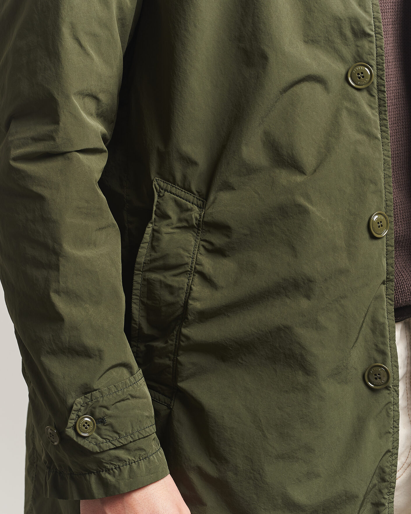 Homme | Manteaux Et Vestes | Aspesi | Garment Dyed Lemon Coat Military