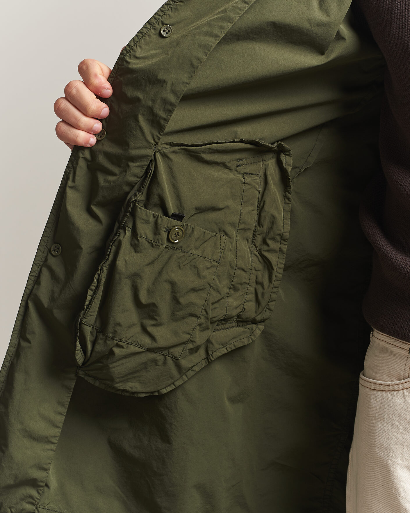 Homme | Manteaux Et Vestes | Aspesi | Garment Dyed Lemon Coat Military