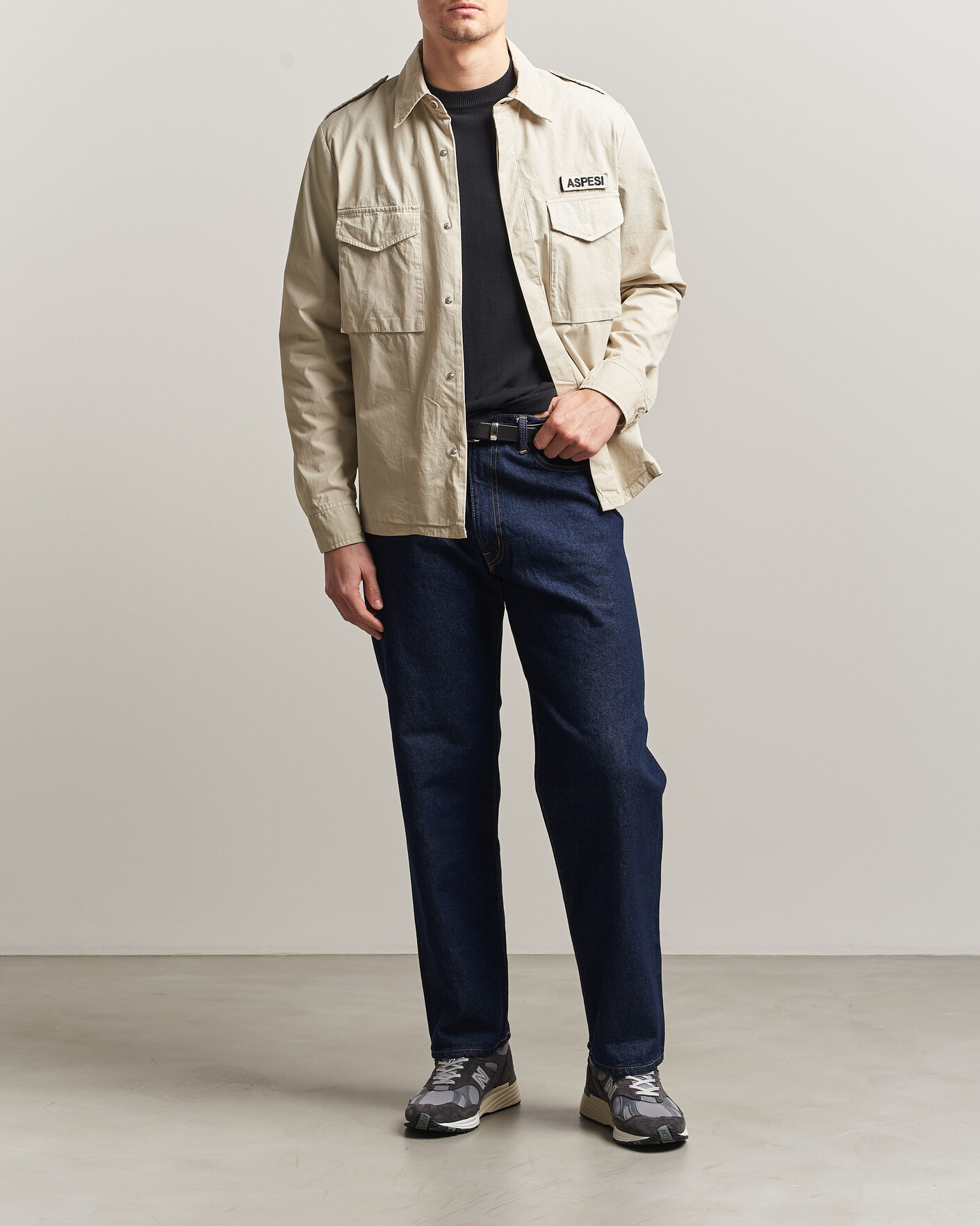 Homme | Manteaux Et Vestes | Aspesi | Cotton Field Shirt Sand