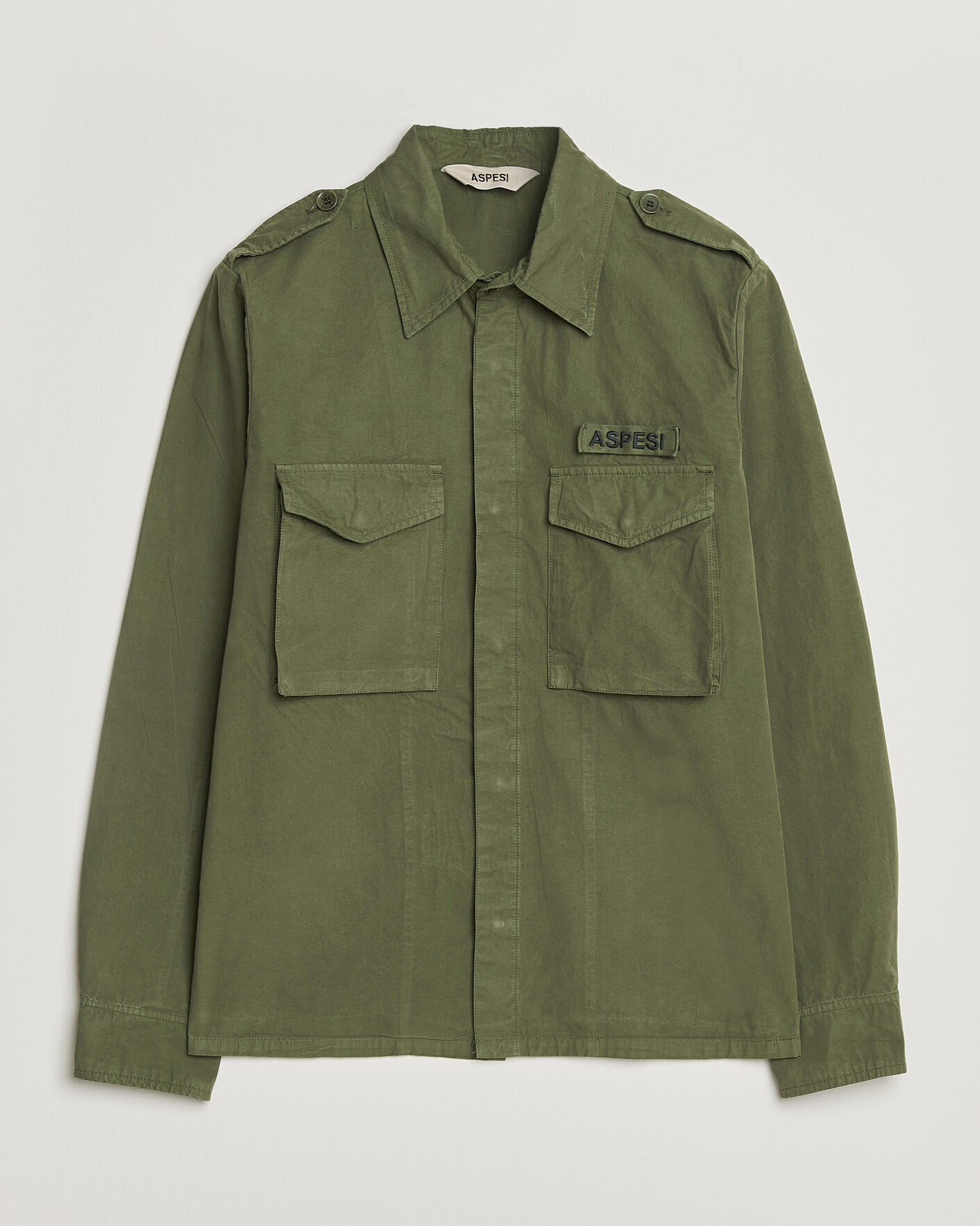 Homme | Manteaux Et Vestes | Aspesi | Cotton Field Shirt Olive