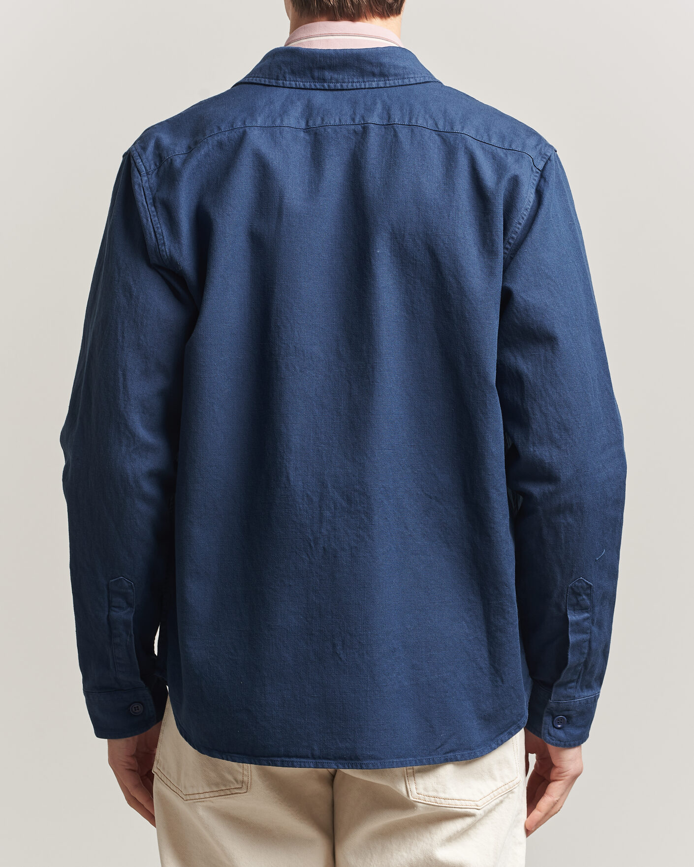 Homme | Manteaux Et Vestes | Aspesi | Garment Dyed Utility Shirt Dark Blue